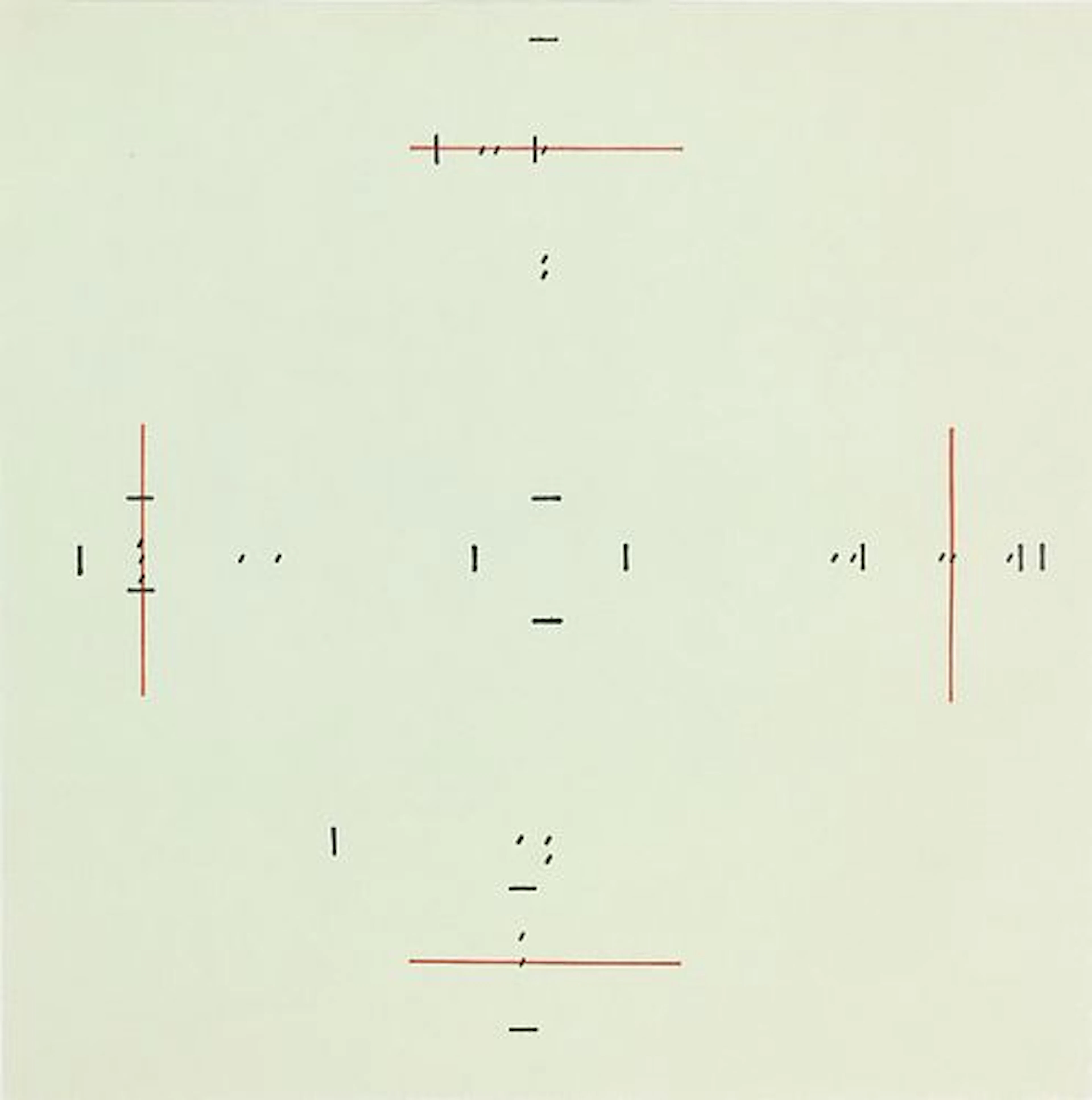 Barry Le Va - Installation Floor Plan For Any Space Surrounded by Four Walls
