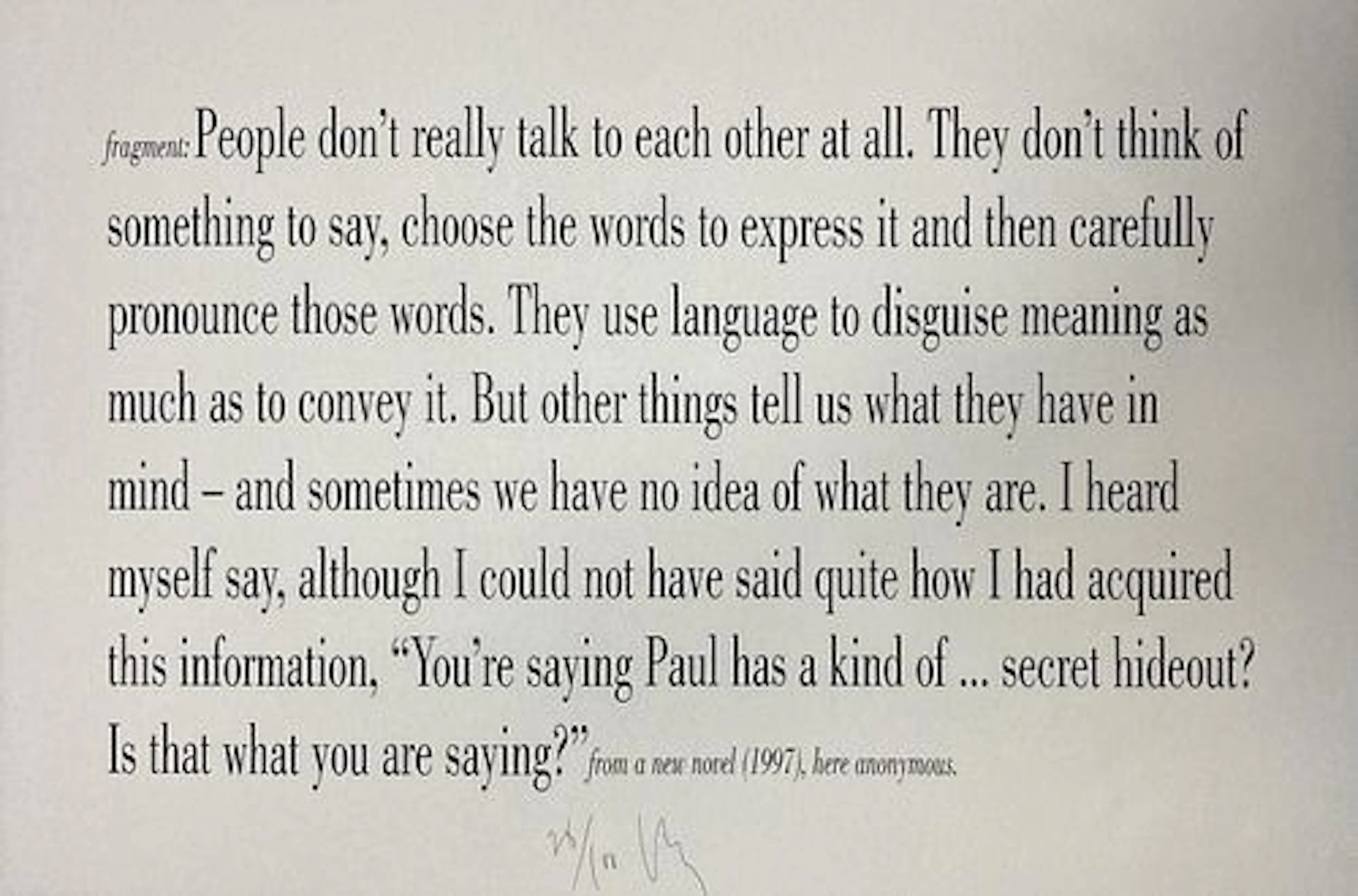 Joseph Kosuth - Untitled