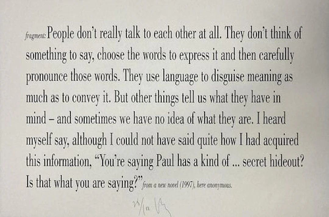 Joseph Kosuth - Untitled