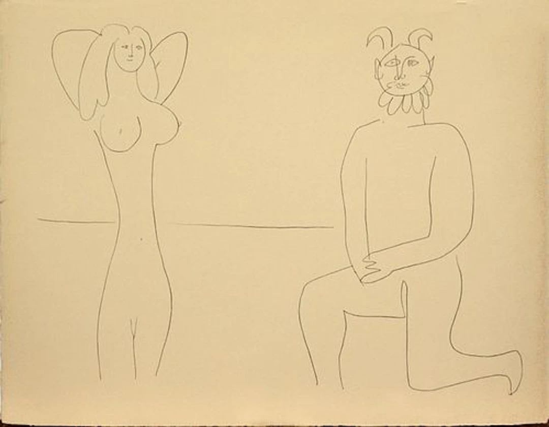 Pablo Picasso - Untitled from "Mes dessins d'Antibes"