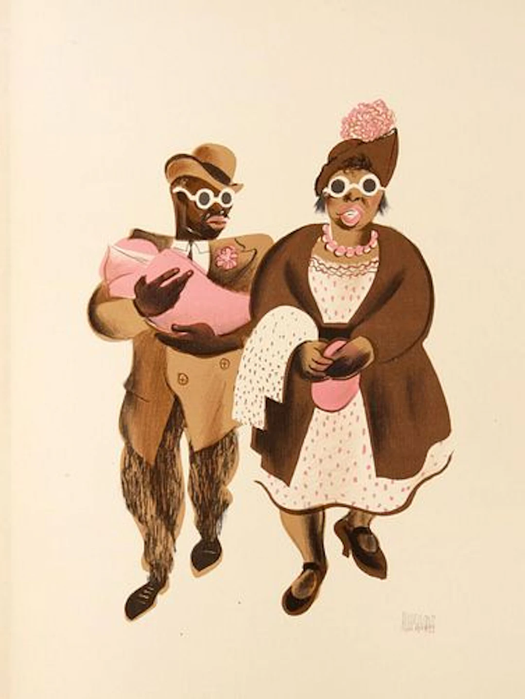 Al Hirschfeld - Lenox Avenue Stroll