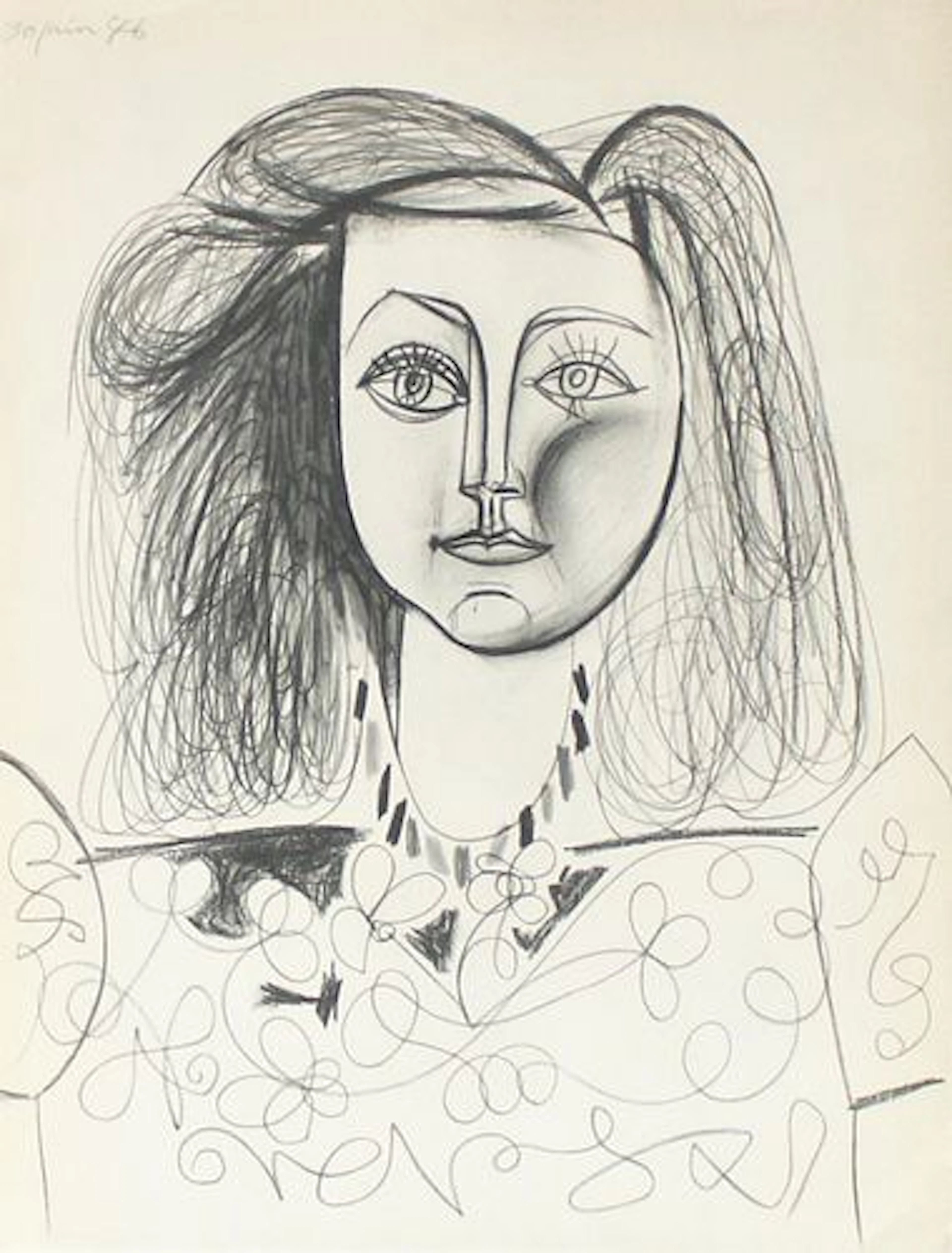 Pablo Picasso - Untitled (Portrait de Francoise Gilot) (After)