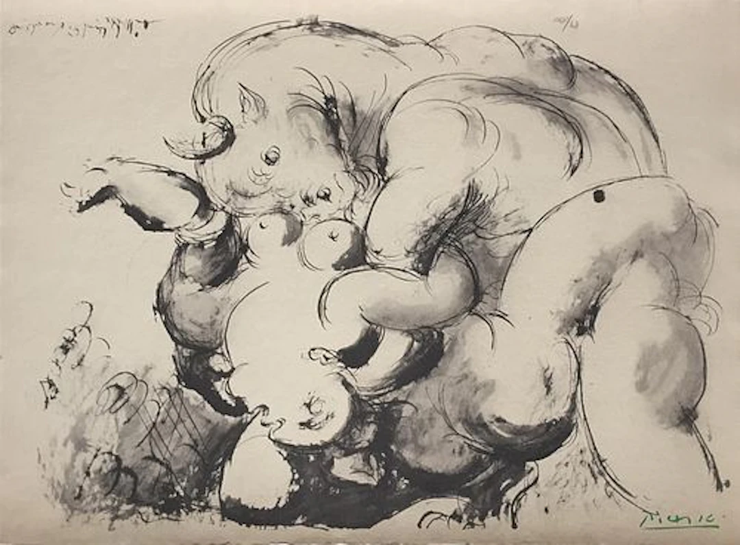 Pablo Picasso (After) - Minotaure et Nue
