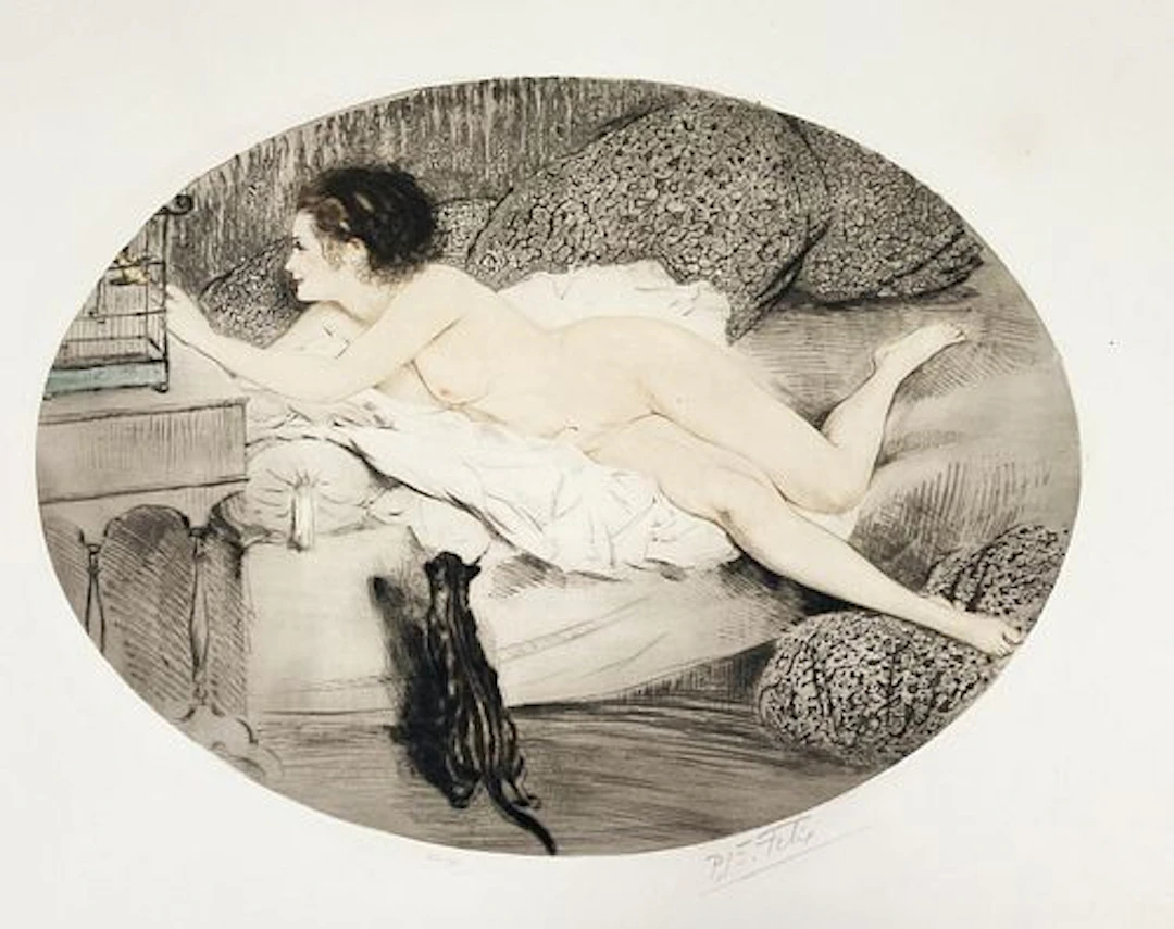 Felix - Woman Reclining with Cat
