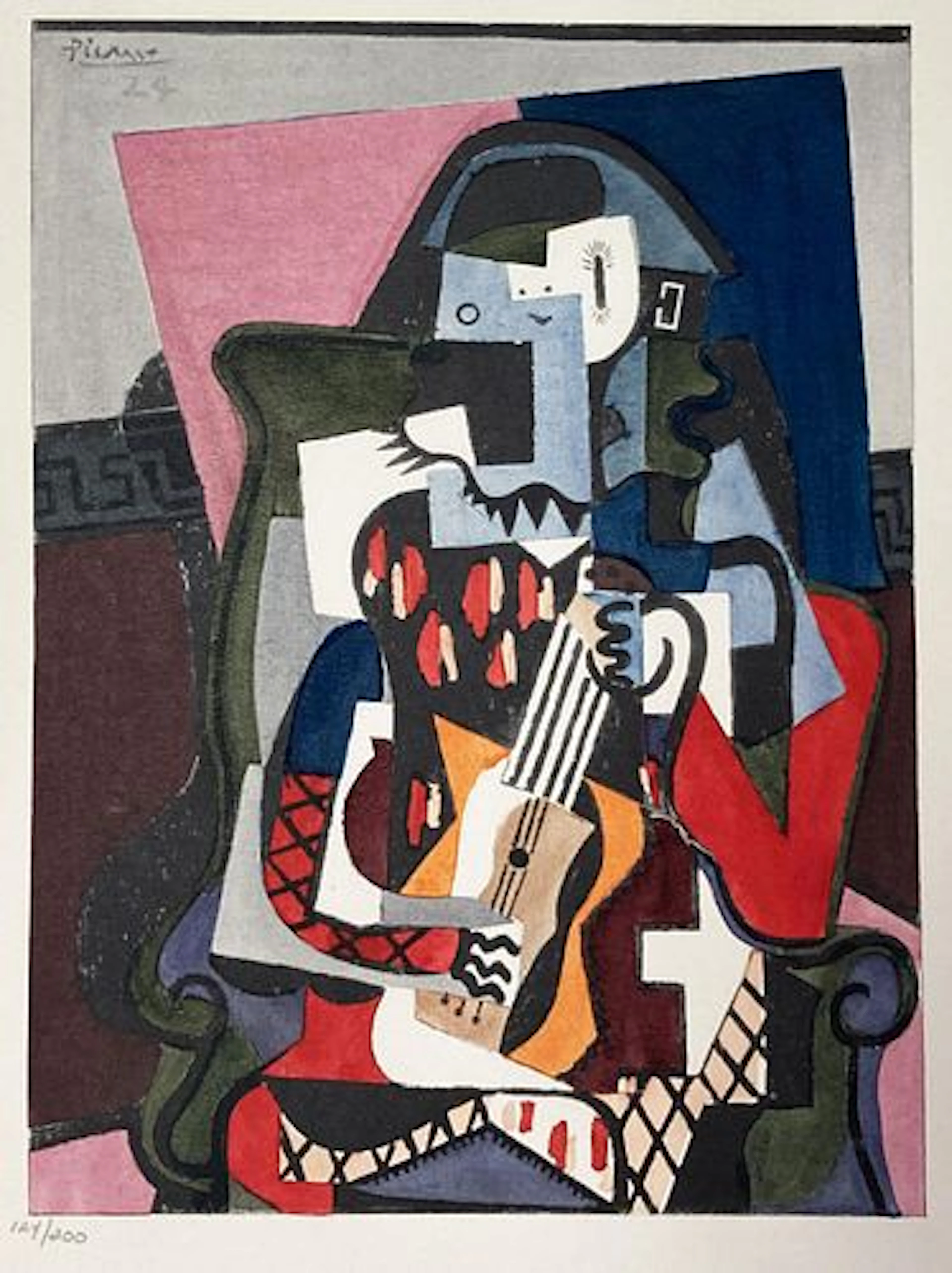 Pablo Picasso (After) - Arlecchino Con La Chitarra