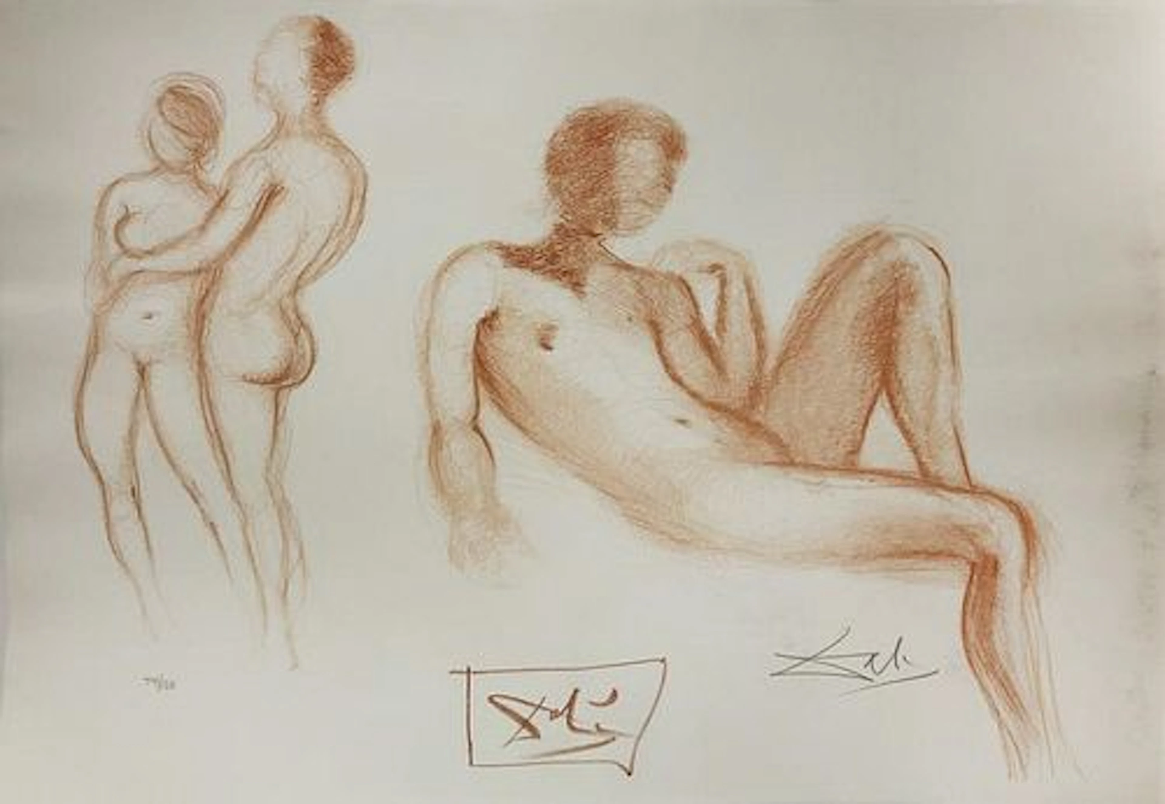 Salvador Dali - Couple Nus