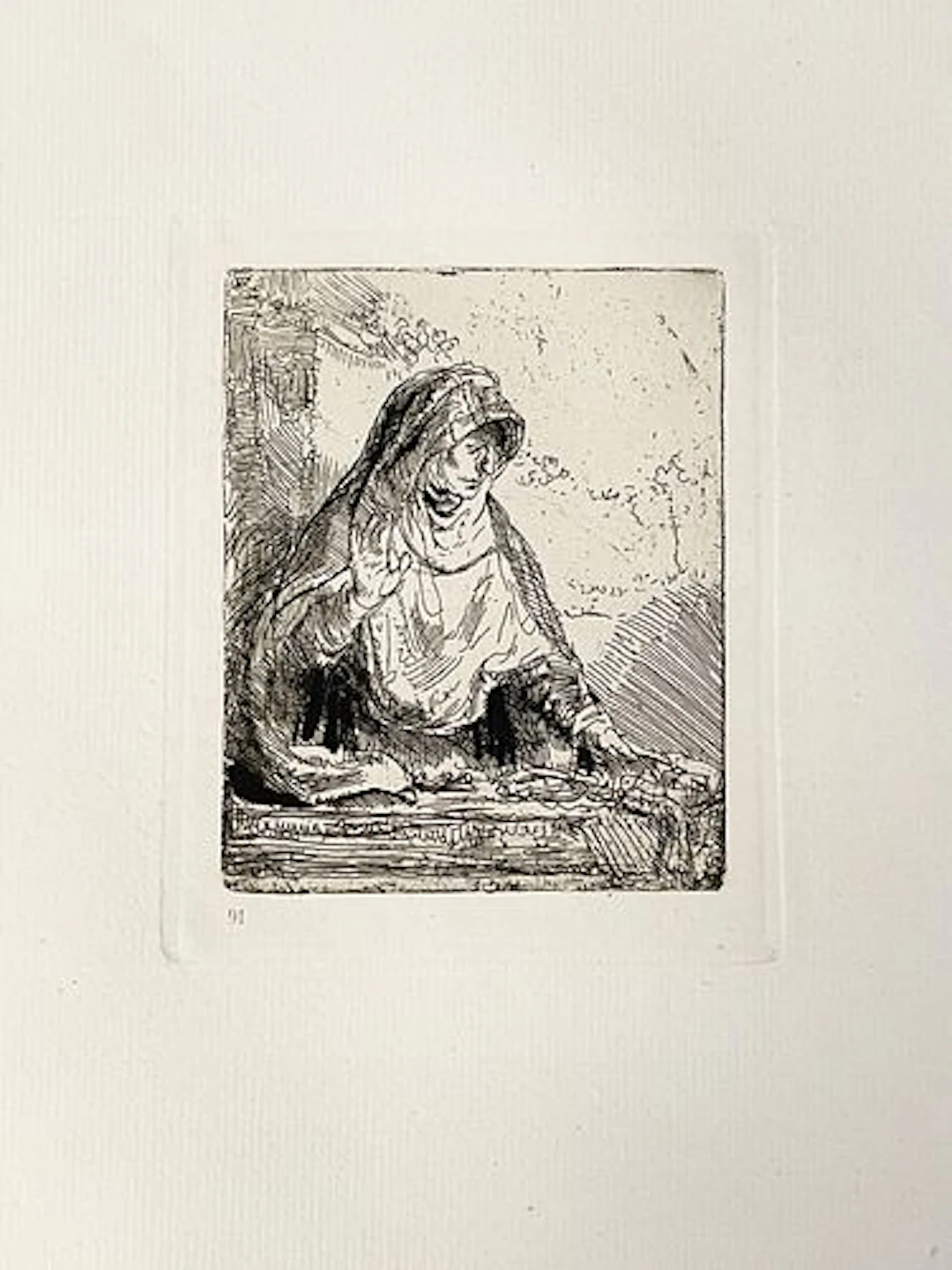 Rembrandt van Rijn (after) - The Virgin with the Instruments of Passion