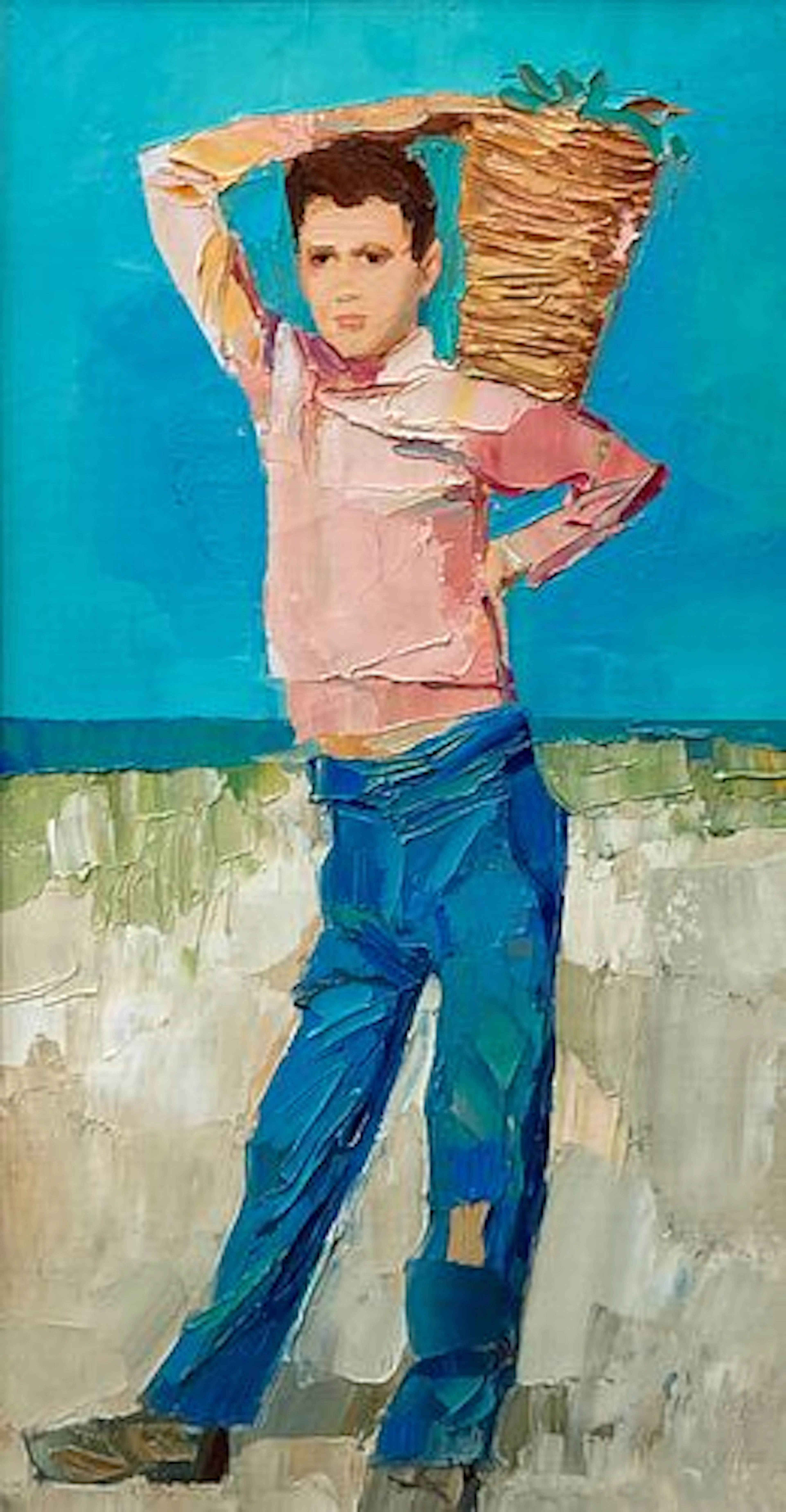 Nicola Simbari - Boy with a Basket