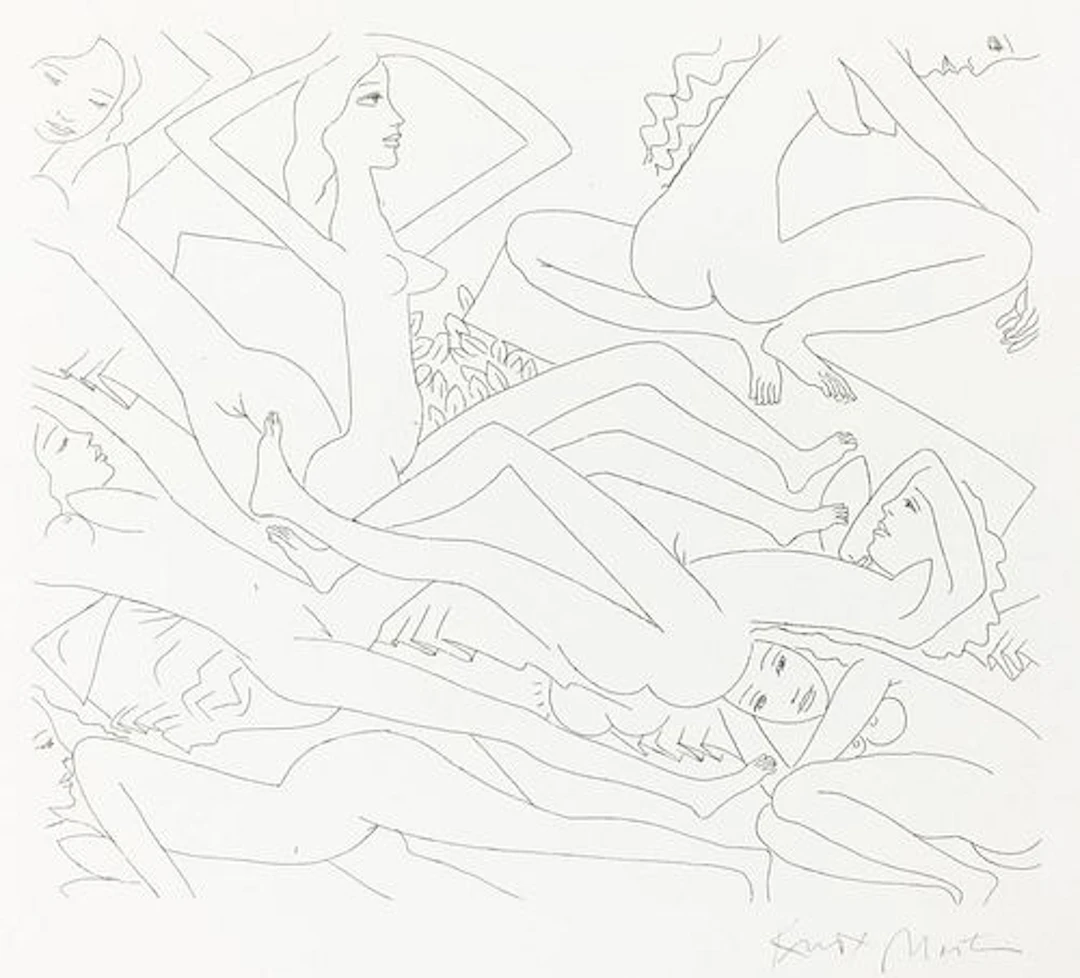 Knox Martin - Dancing Nude II