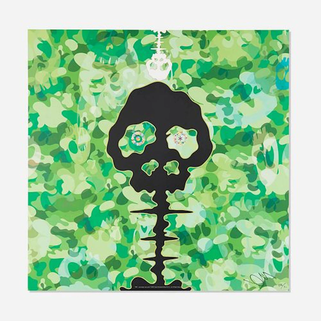 Takashi Murakami - TIME - camouflage moss green