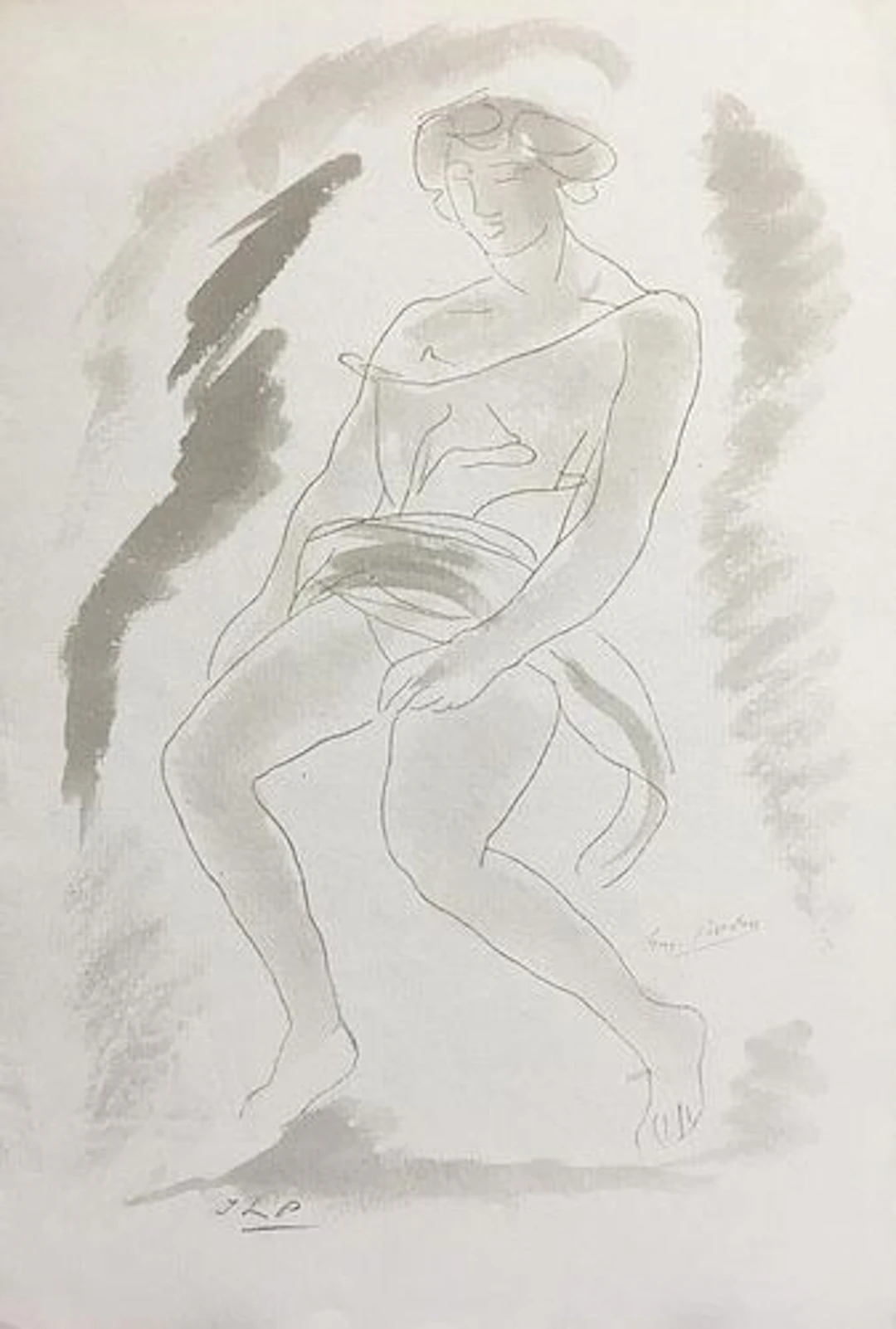 Auguste Rodin - Untitled XIII from Elegies Amoureuses d'Ovide