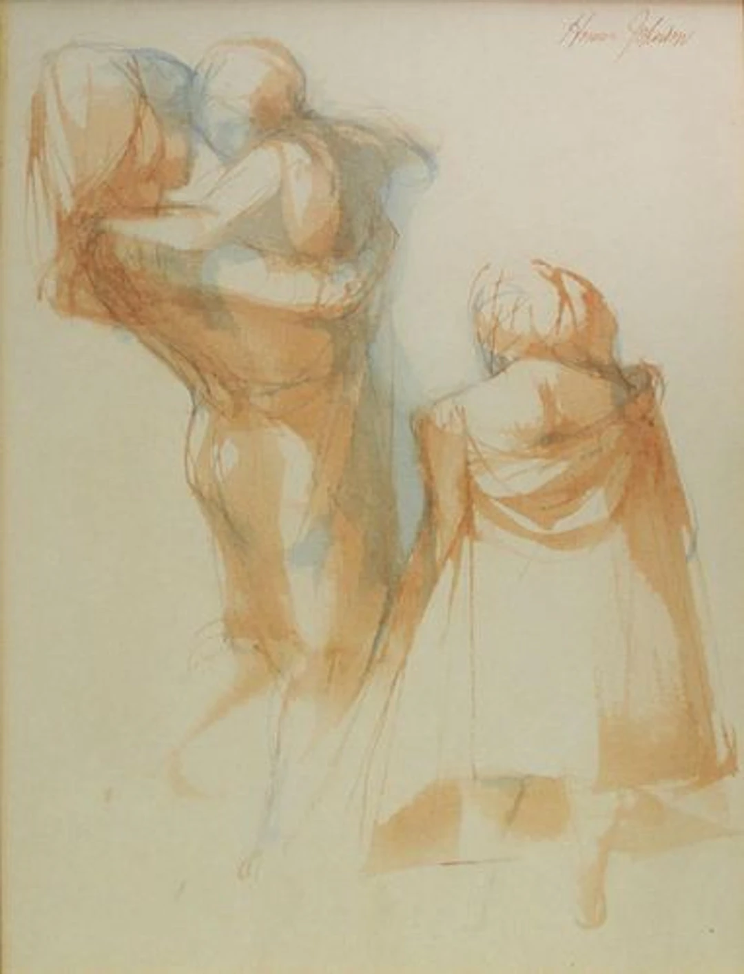 Homer Johnson - Two Figures and Baby