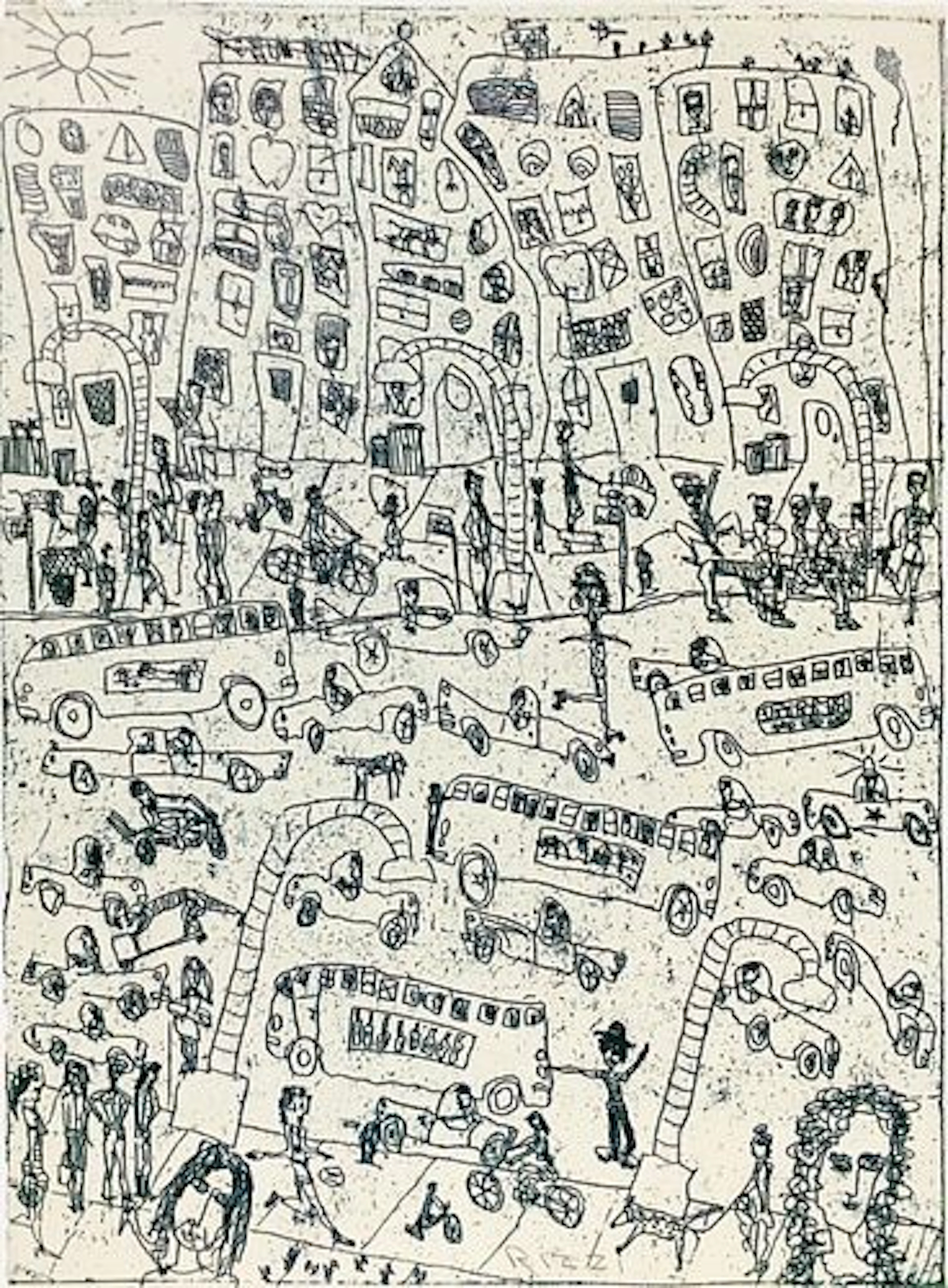 James Rizzi - Cityscape IV