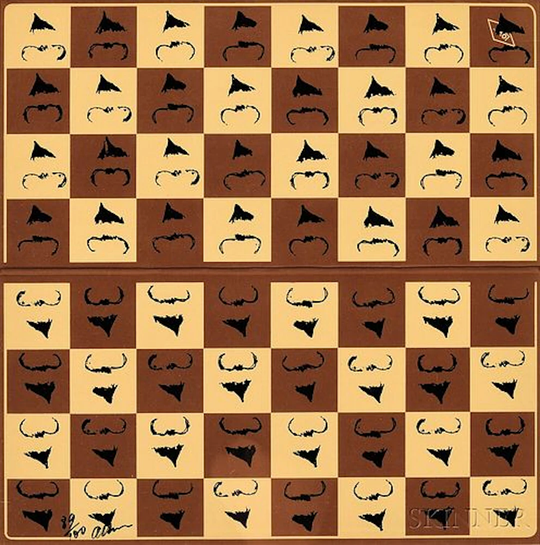 Arman - Chessboard in Hommage to Marcel Duchamp's L.H.O.O.Q.