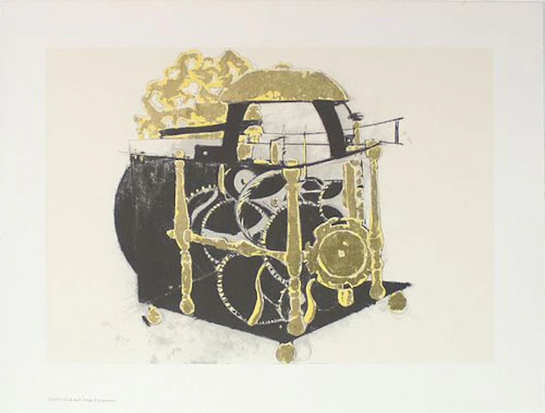 Donald Sultan - Dutch Clock with Verge Encapment