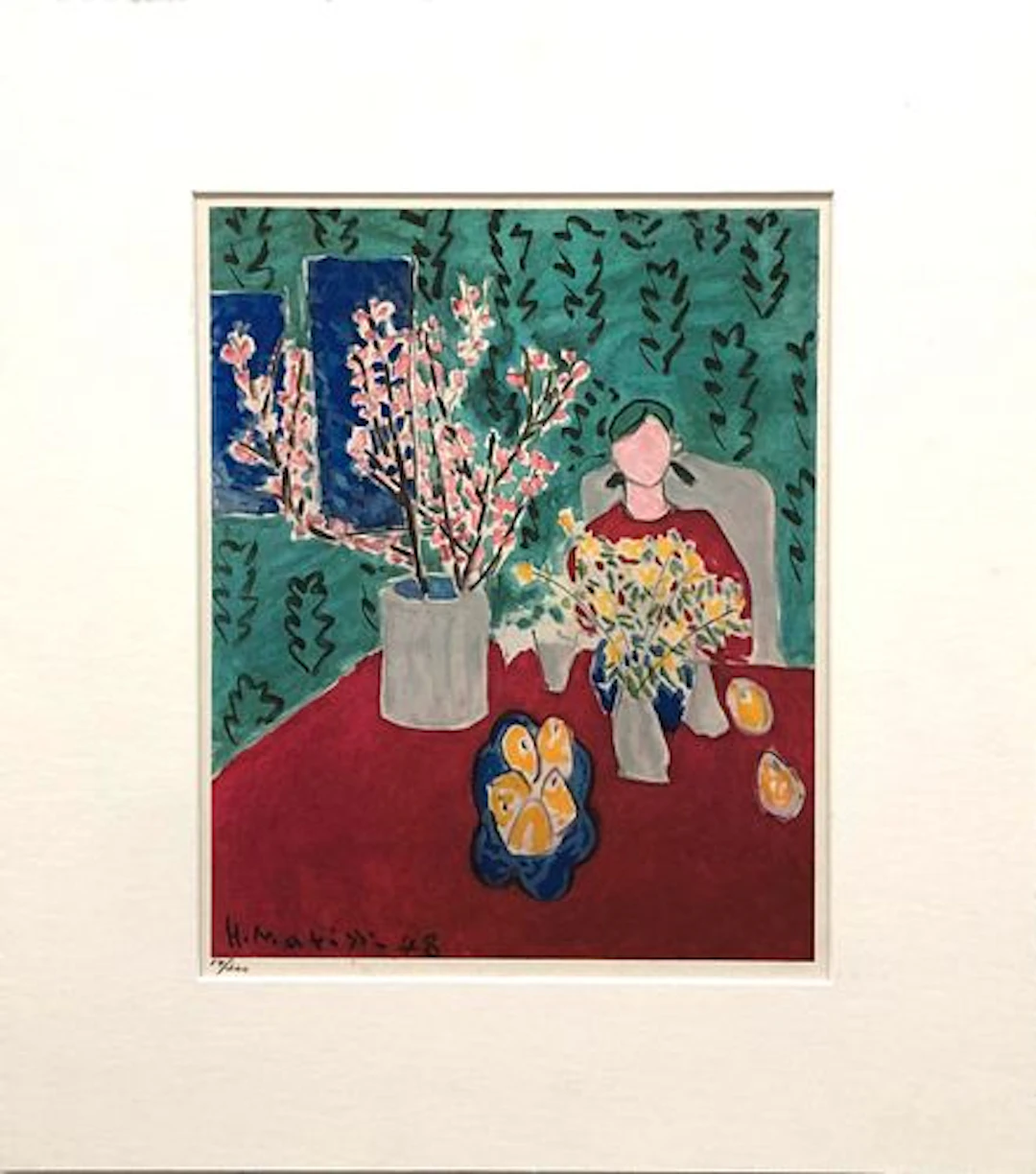 Henri Matisse - Plum Blossoms Green Background