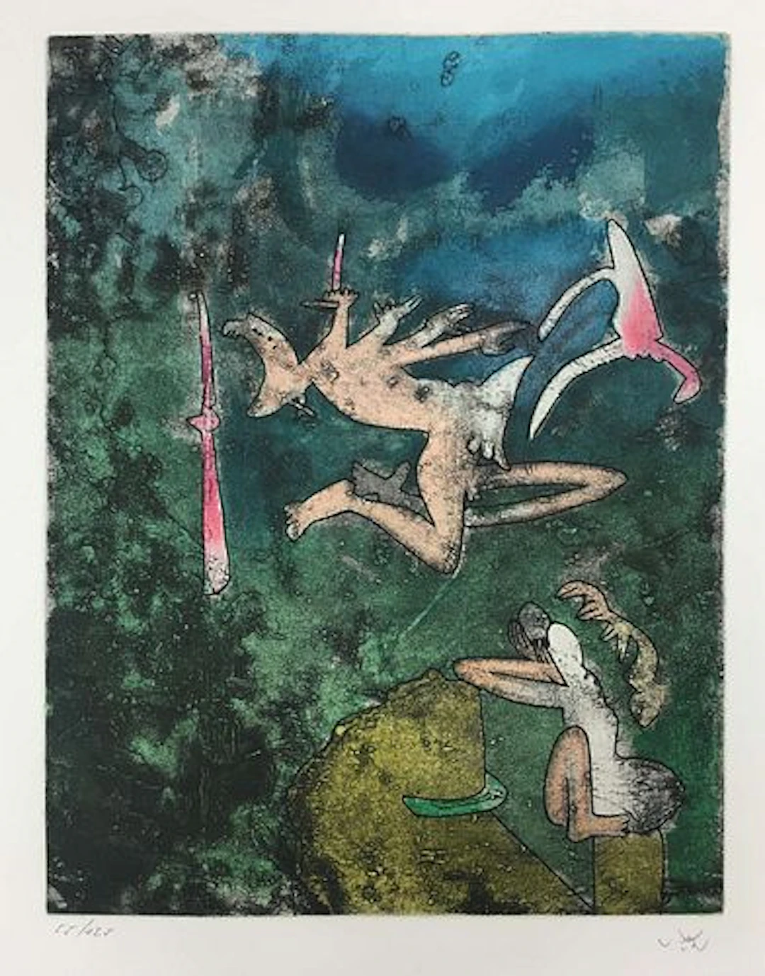 Roberto Matta - Untitled 7 from Centre Noeuds