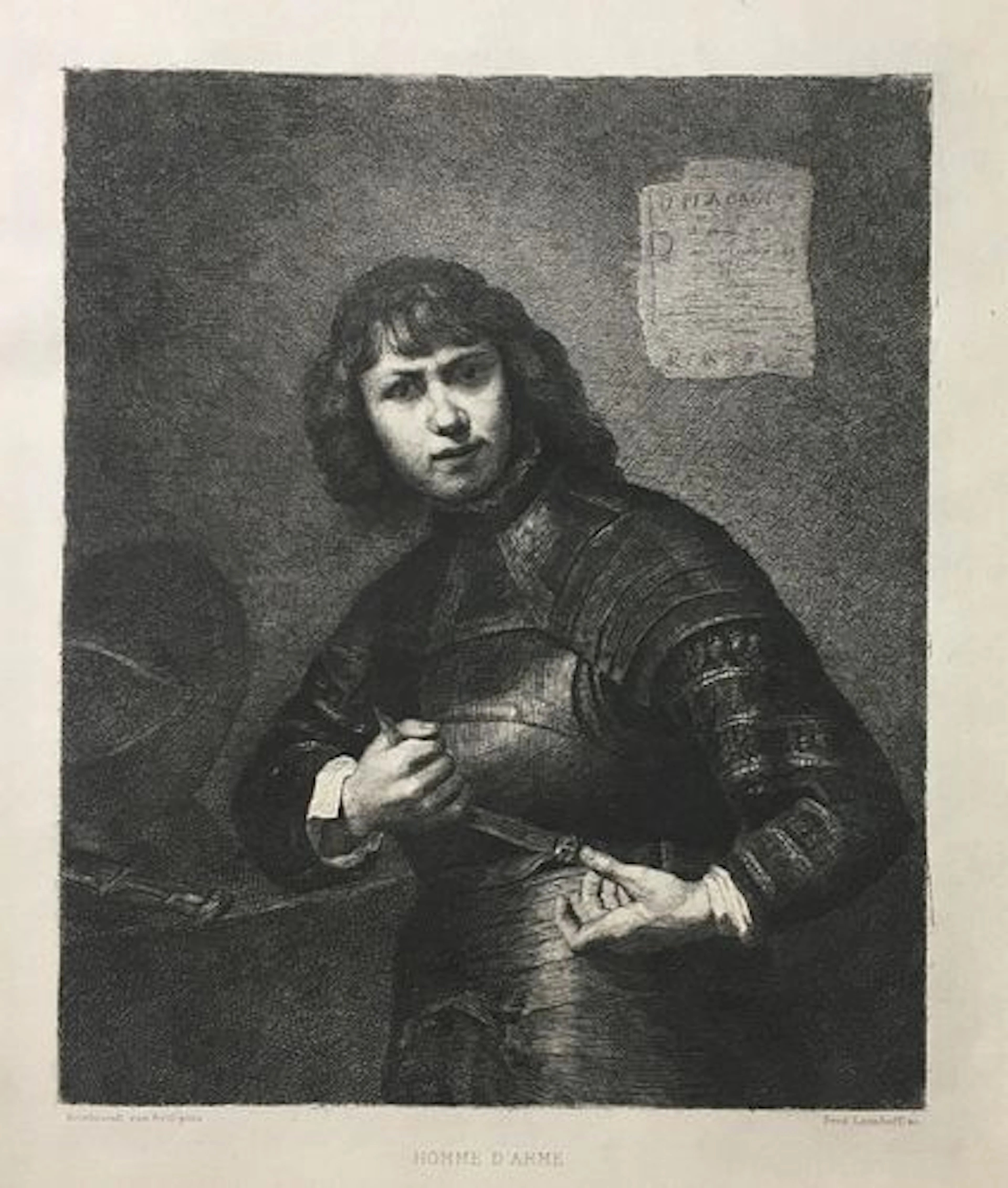 Ferdinand Leenhoff after Rembrandt - Young Man 1880
