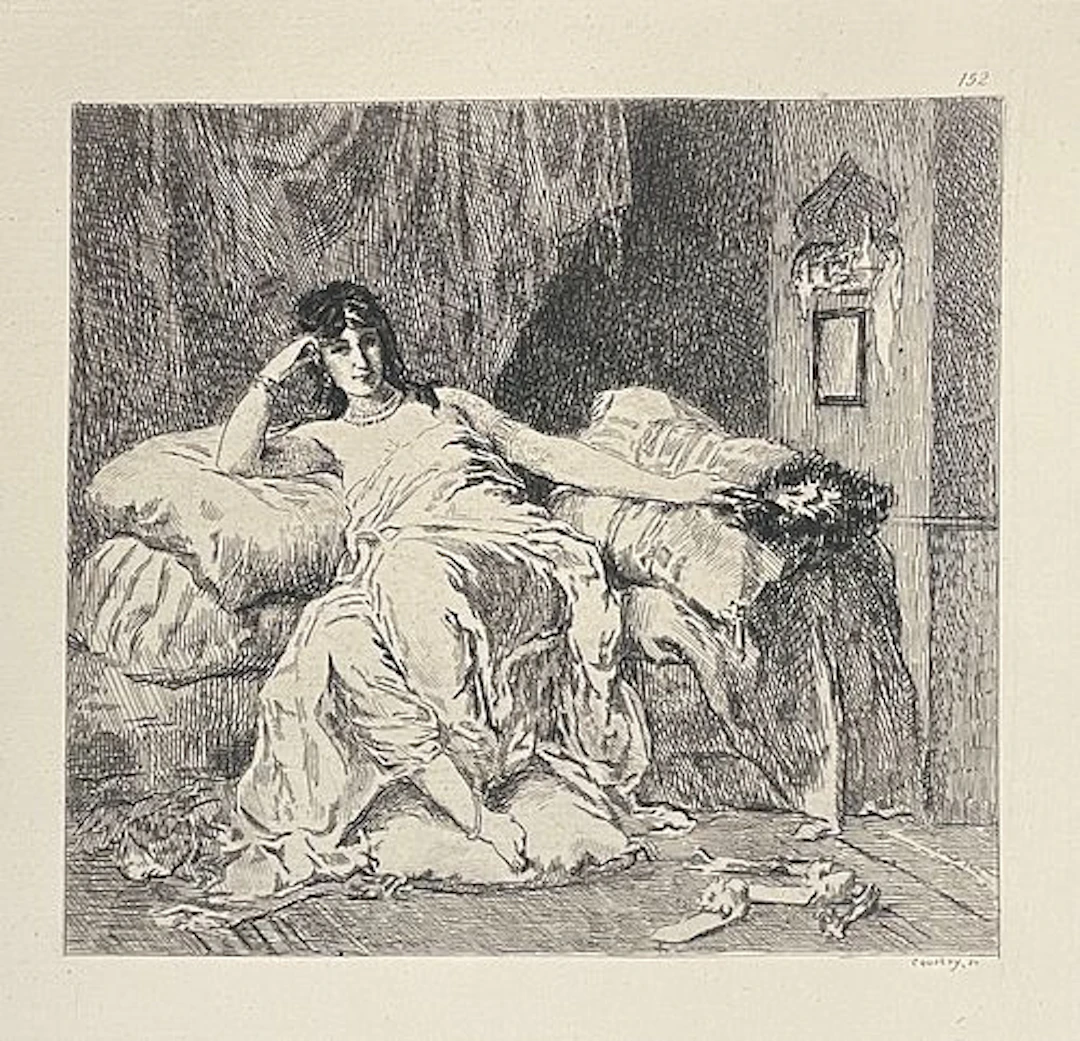 Henry Levy - Lodalisque A Leventail