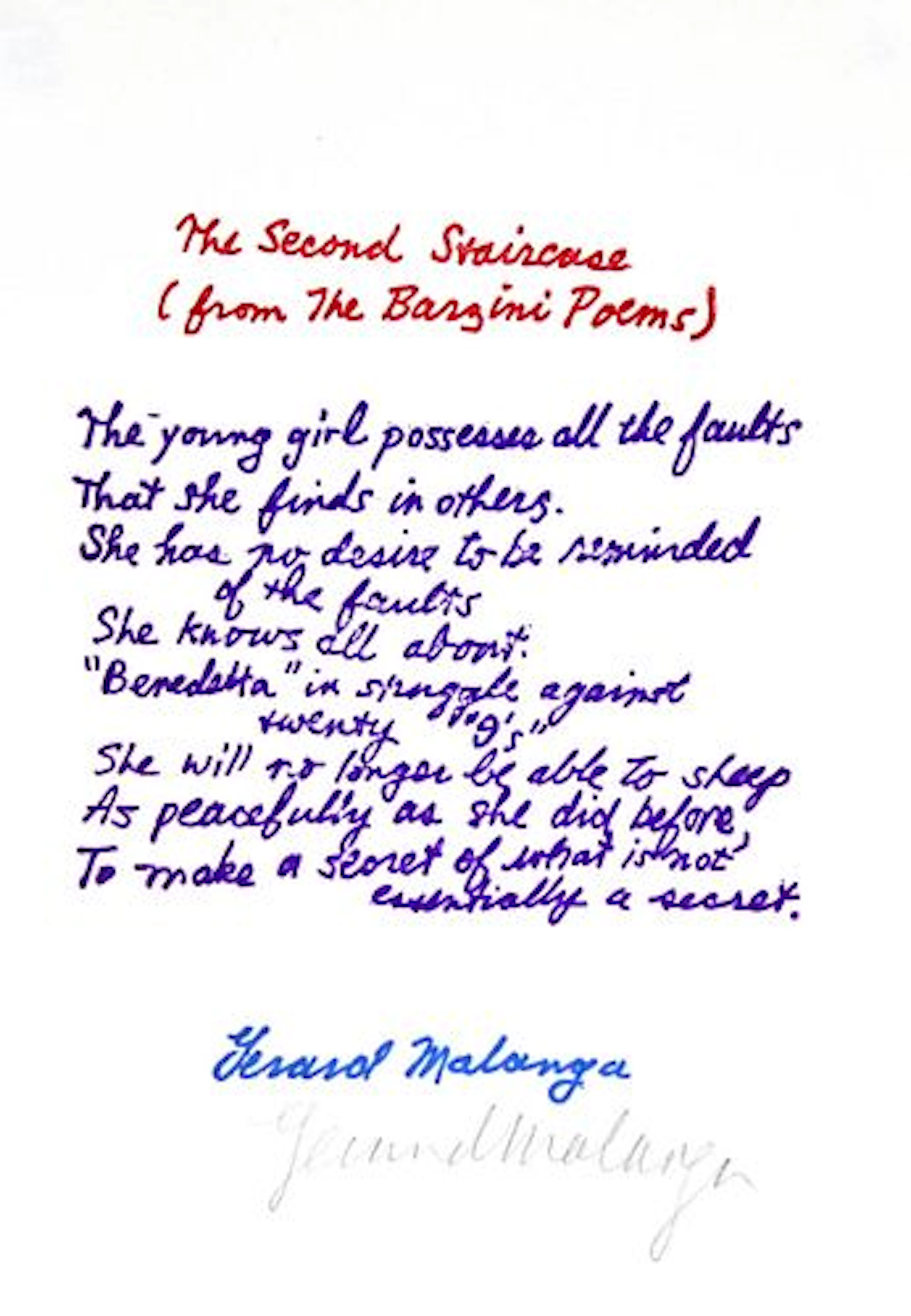 Gerard Malanga - The Second Staircase