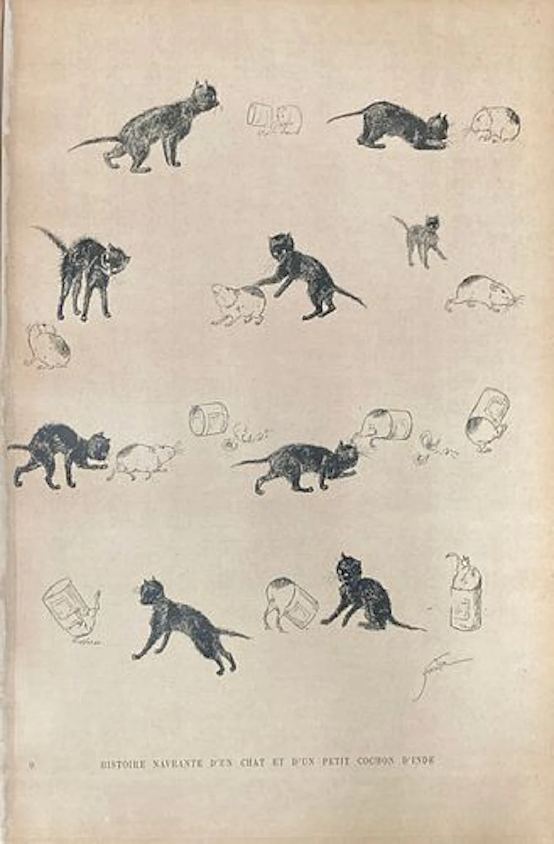 Theophile Alexandre Steinlen - Bistoire Navrante Dun Chat Et Dun Petit