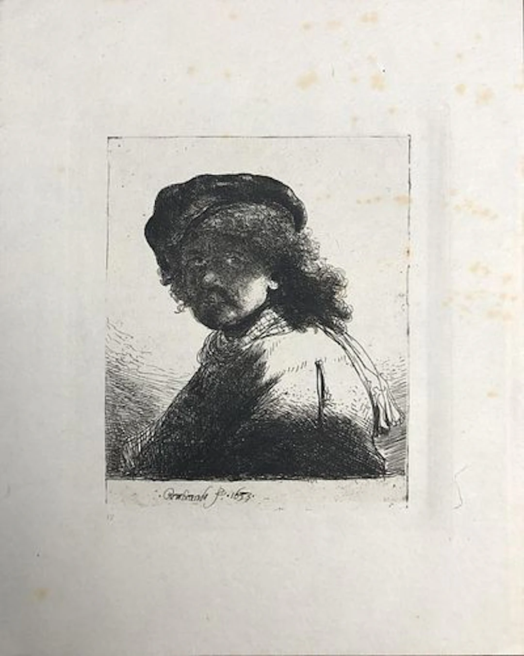 Rembrandt van Rijn (After) - Self Portrait in a Cap and Scarf with