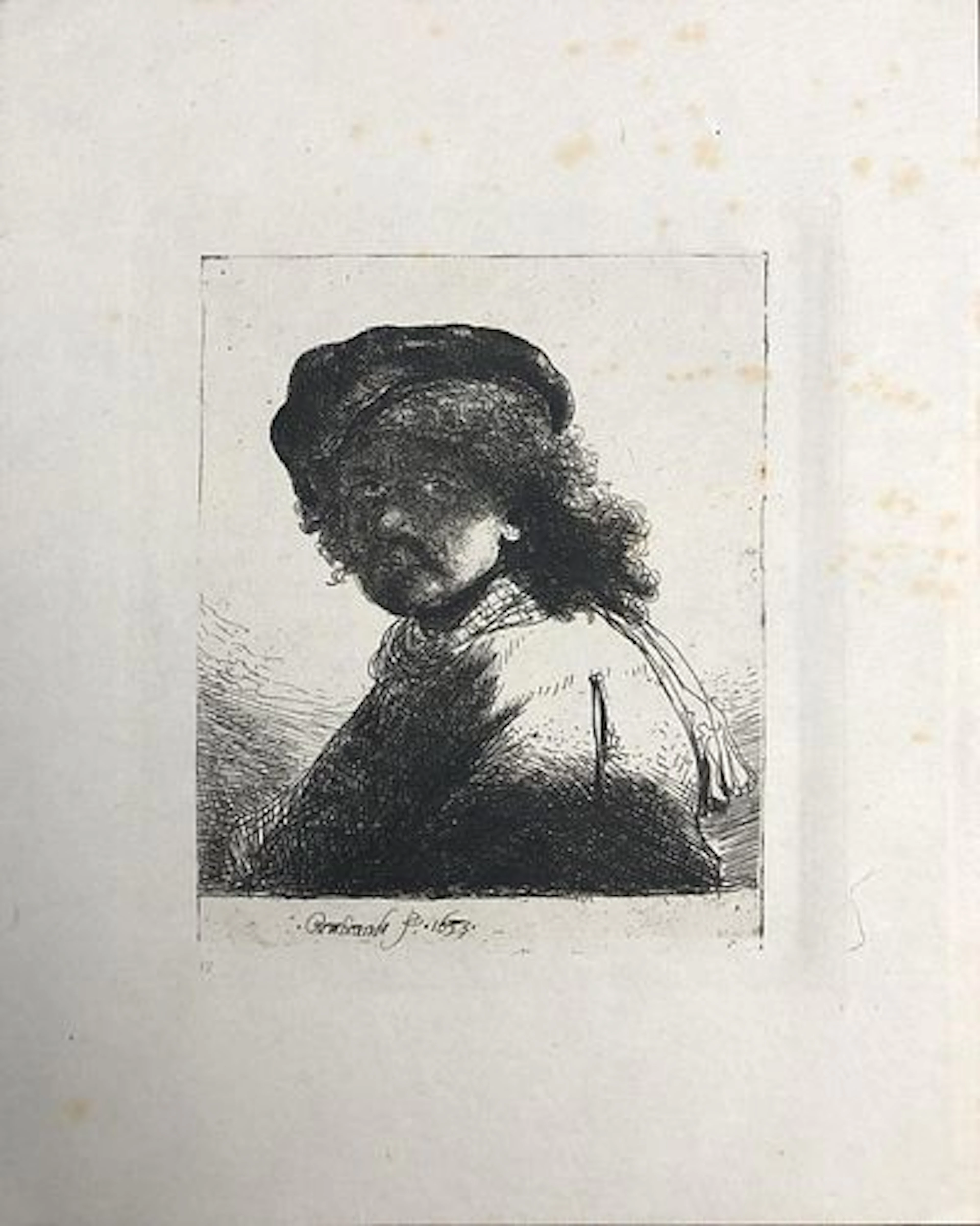 Rembrandt van Rijn (After) - Self Portrait in a Cap and Scarf with