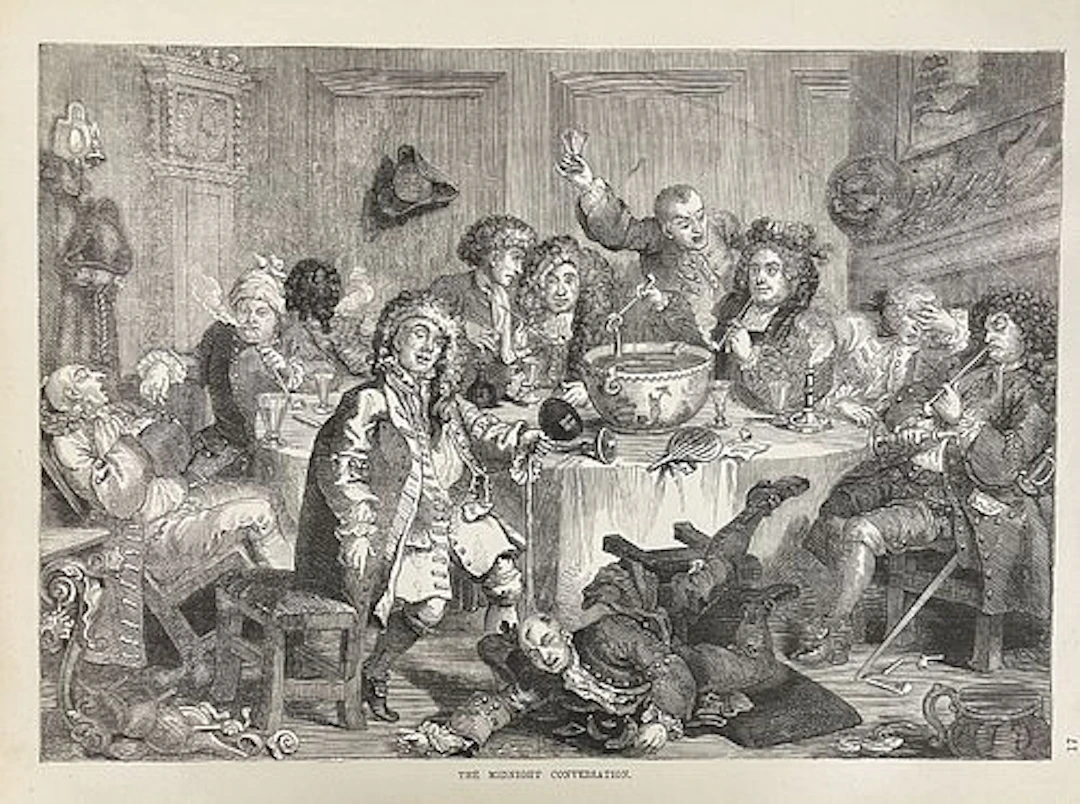 William Hogarth - The Midnight Conversation