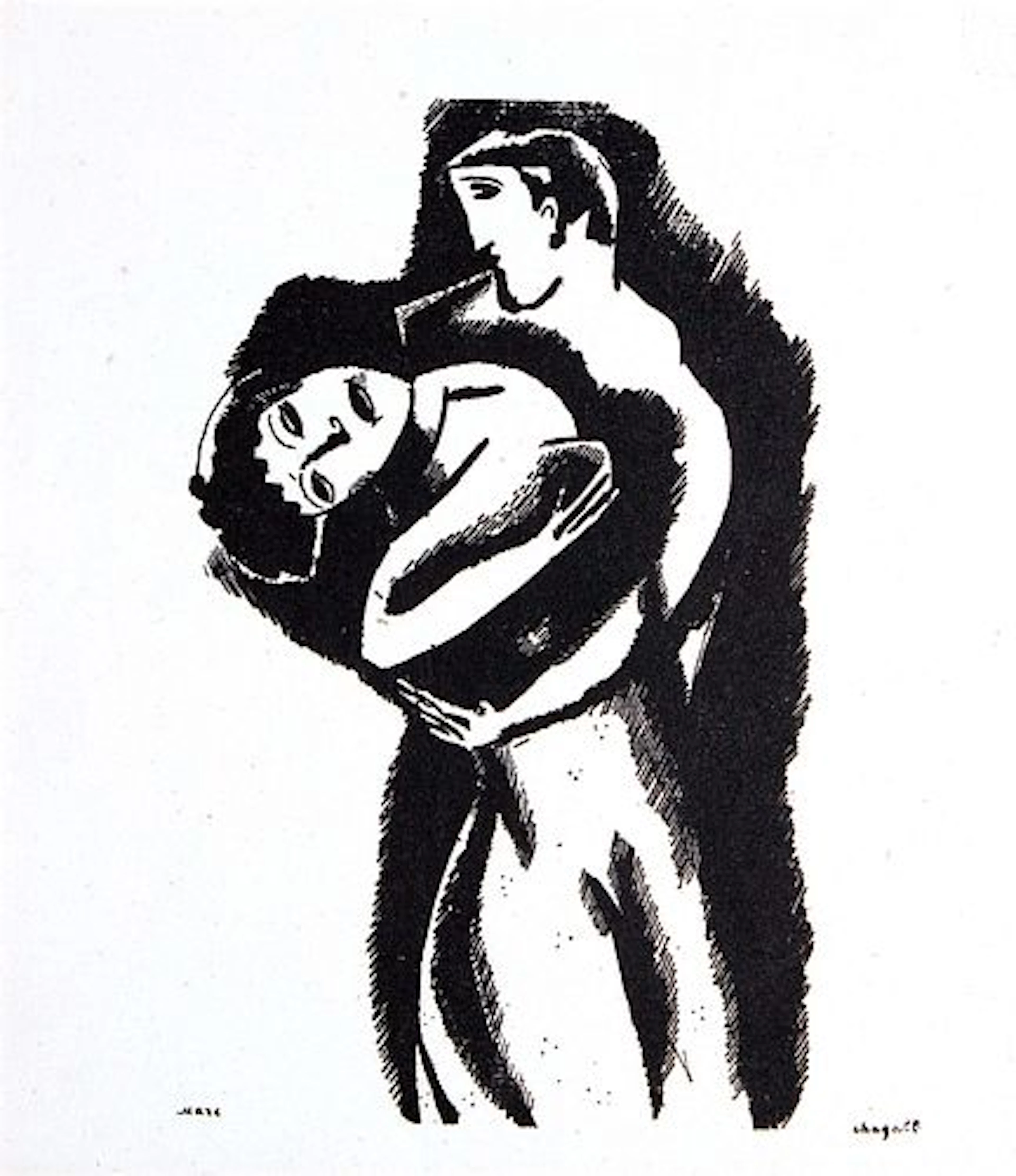 Marc Chagall - Lovers' Embrace