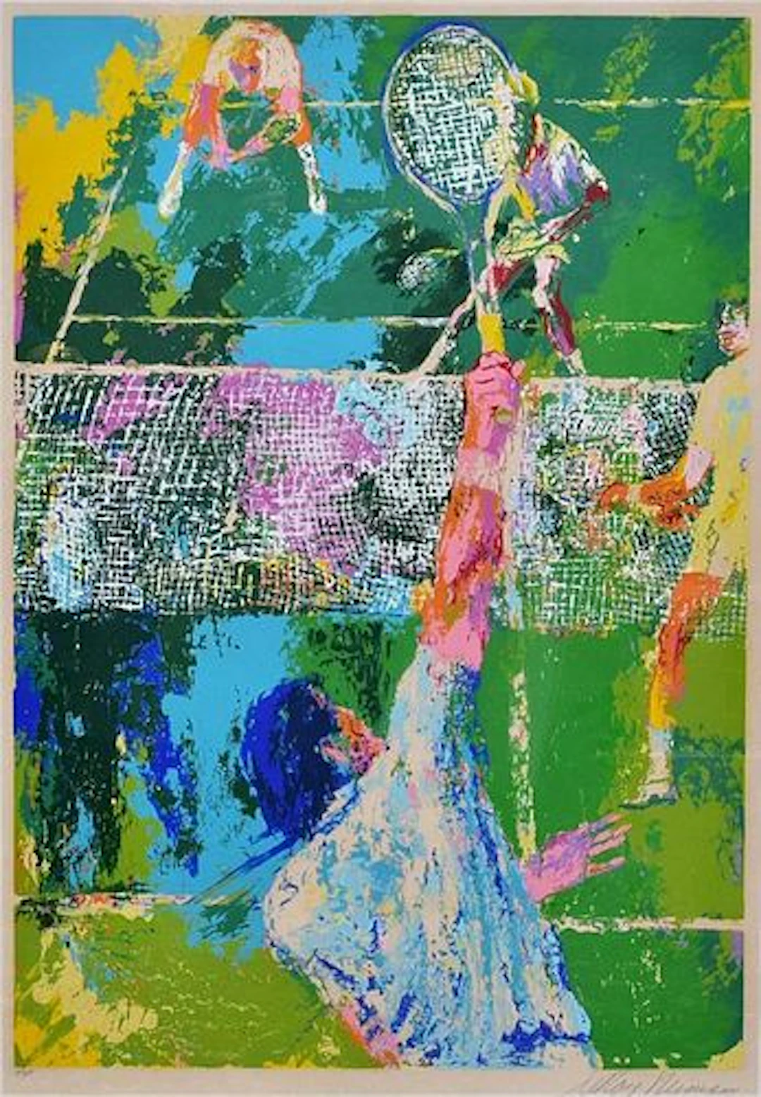 Leroy Neiman - Doubles Tennis