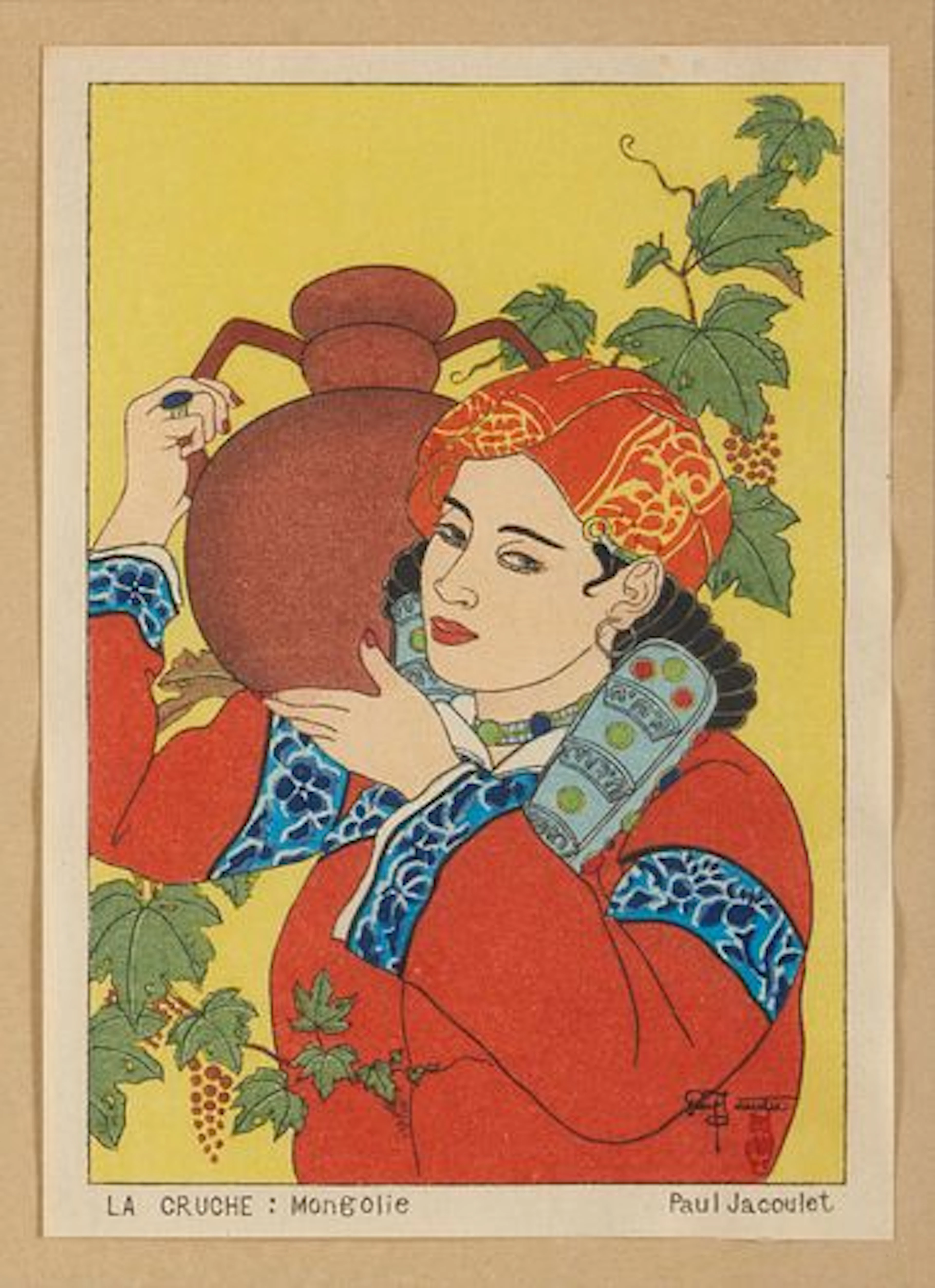 Paul Jacoulet - jaliut and La Cruche: Mongolie