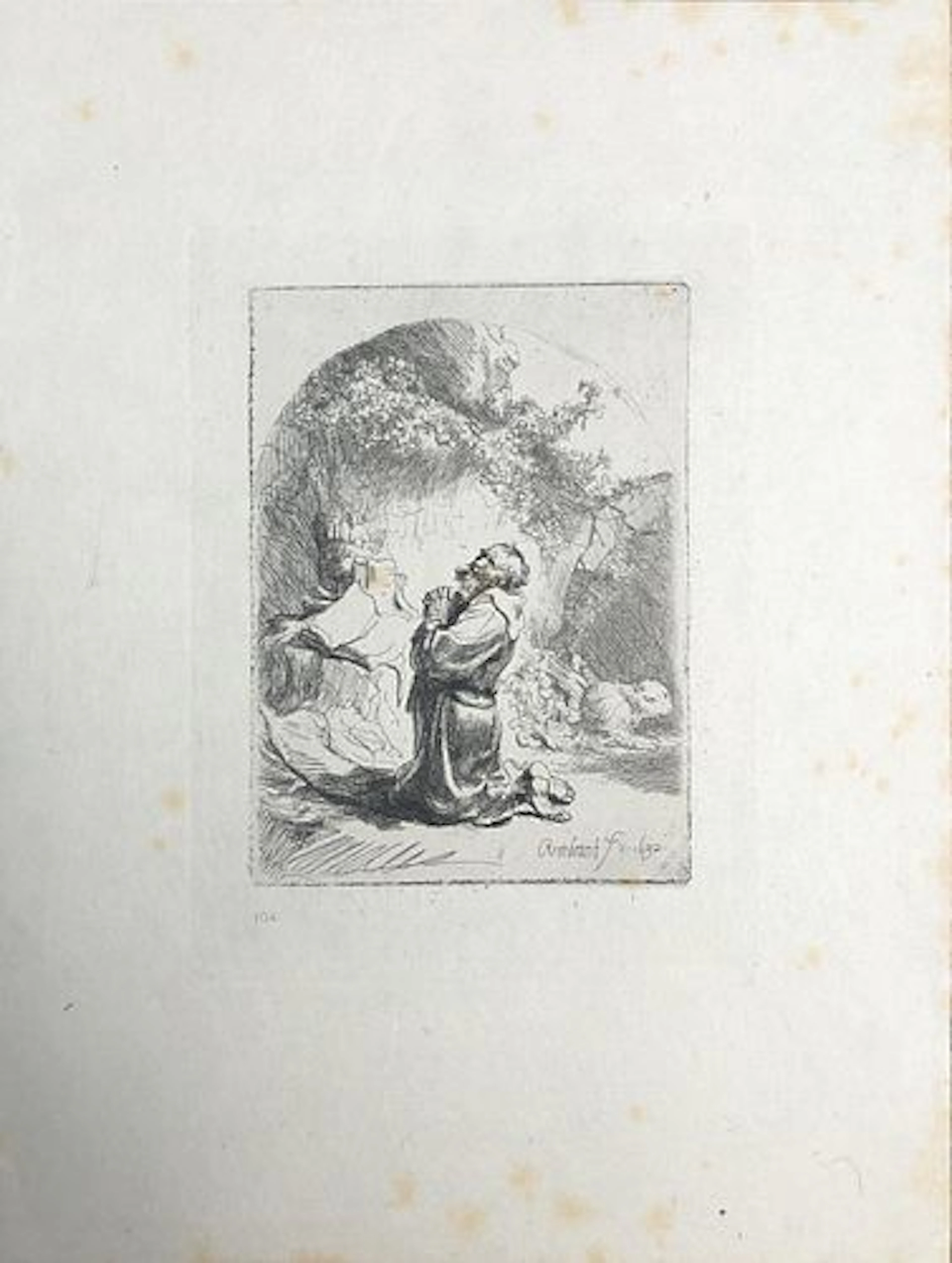 Rembrandt van Rijn (After) - Jerome Praying: Arched.1880