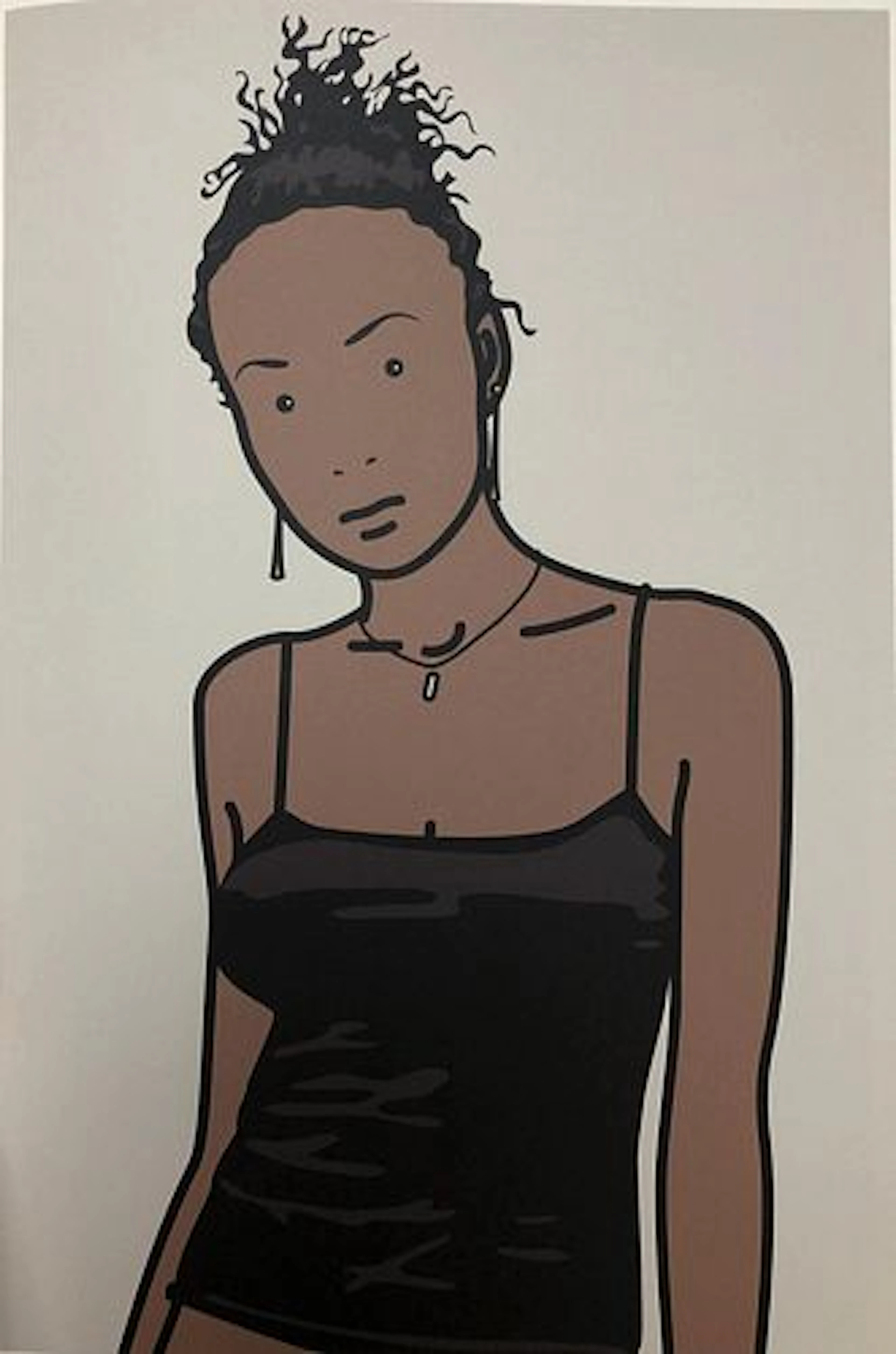Julian Opie - Shahnoza with beads