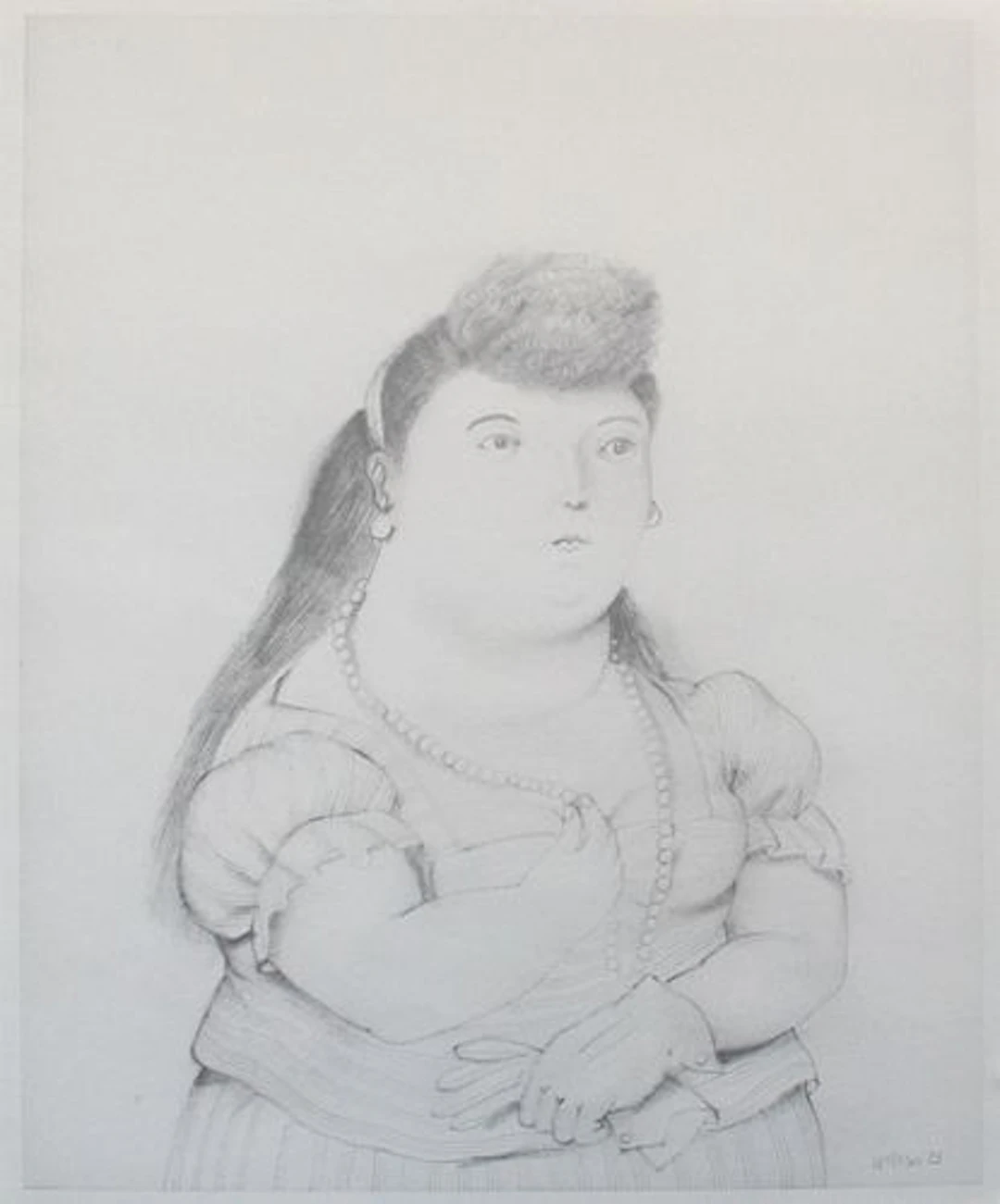 Fernando Botero - Untitled (Woman with Pearls)
