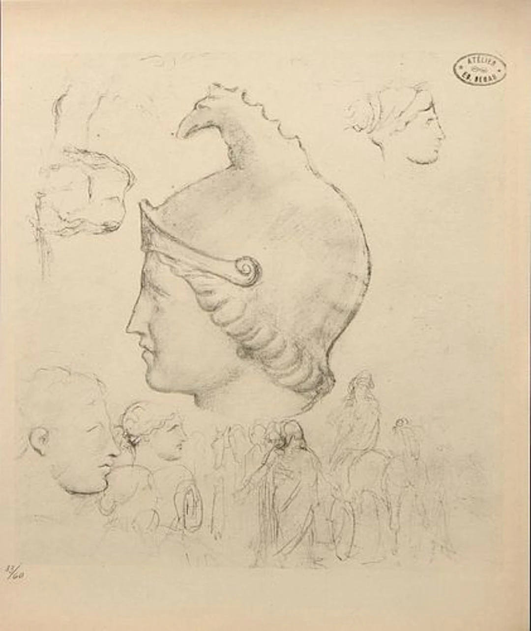 Edgar Degas (After) - Etude de Tete