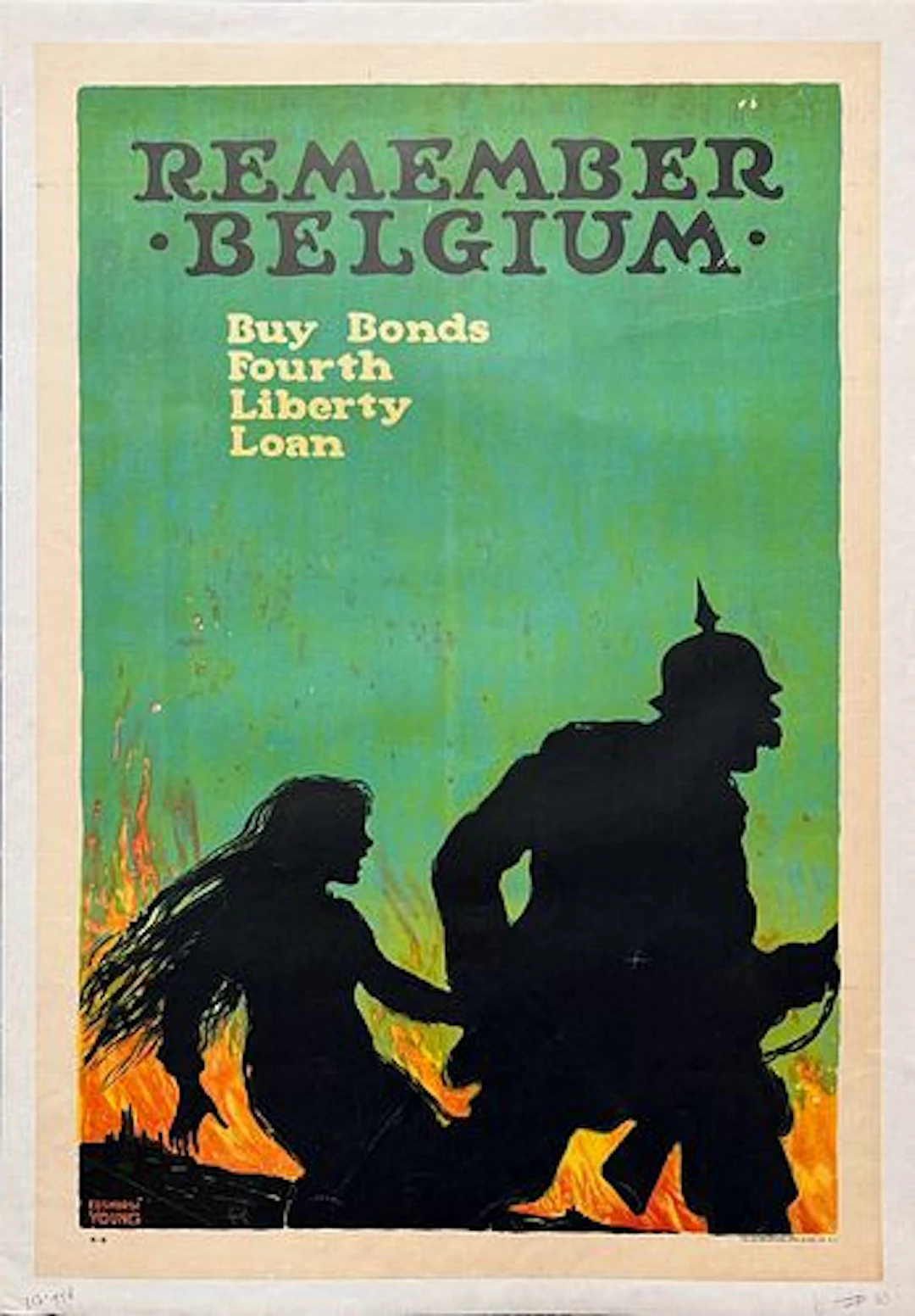 Ellsworth Young - Remember Belgium, WWI Buy Bonds Poster