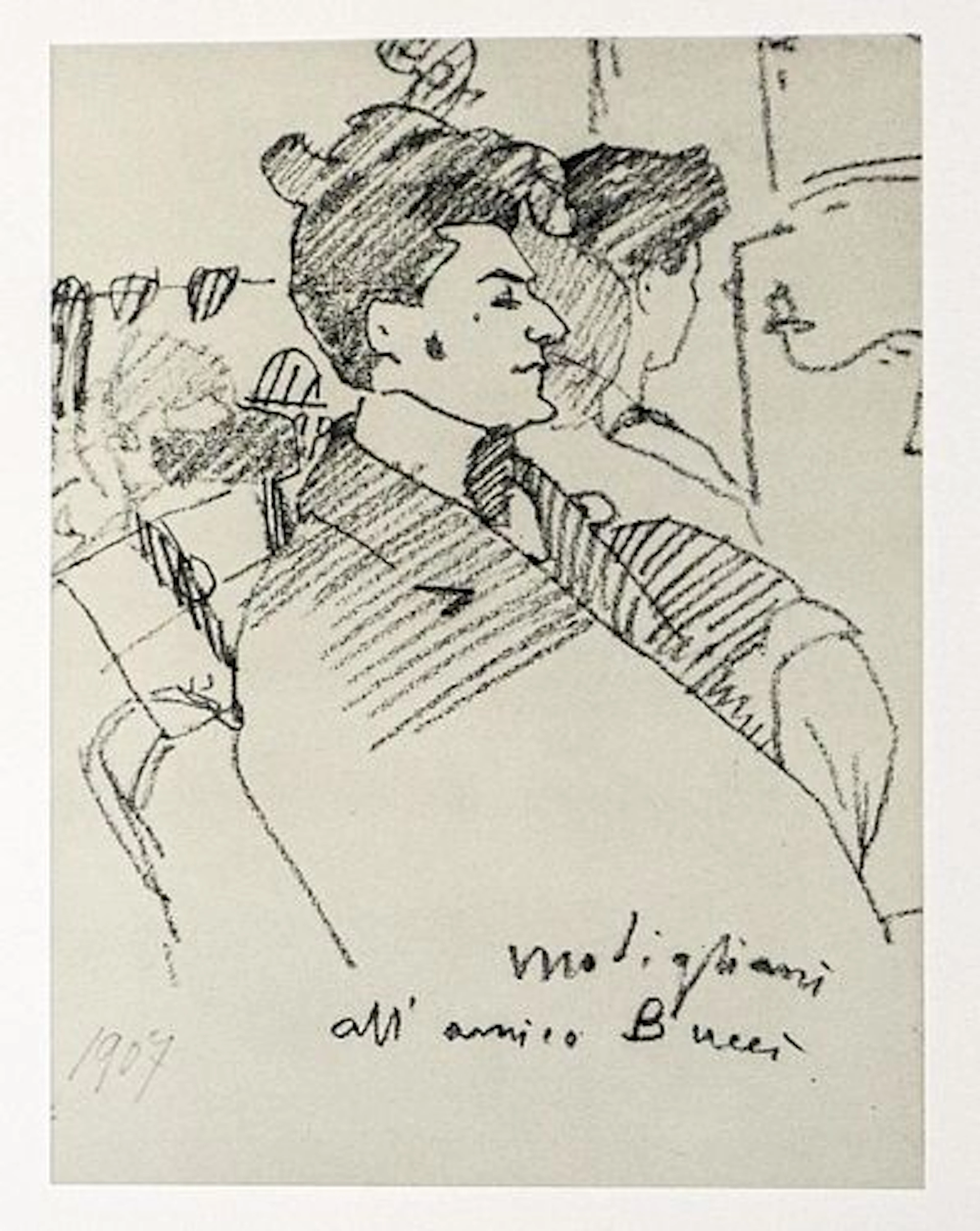 Amedeo Modigliani - Untitled portrait of Mario (After)
