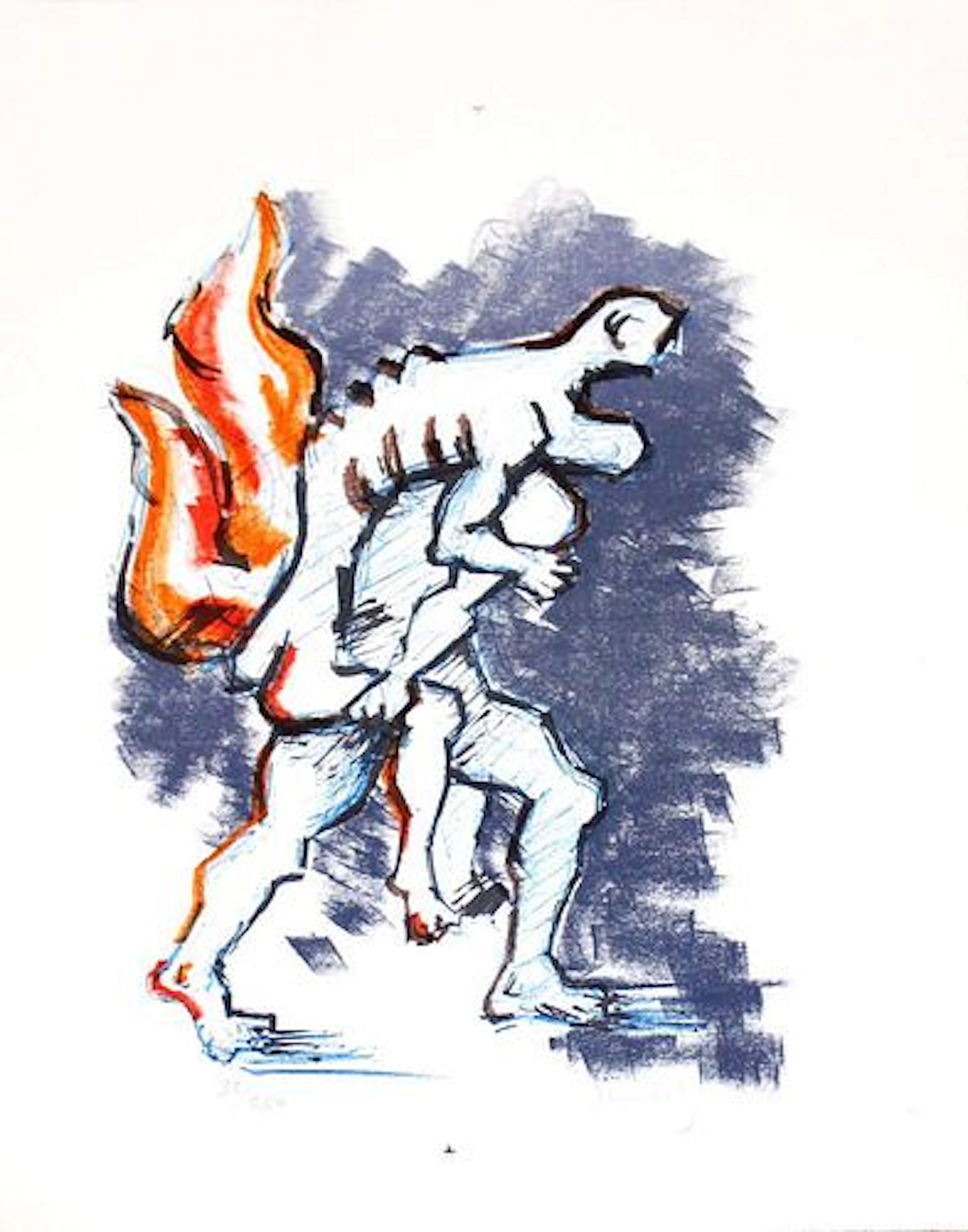 Jacques Lipchitz, one plate from "Flight Portfolio"