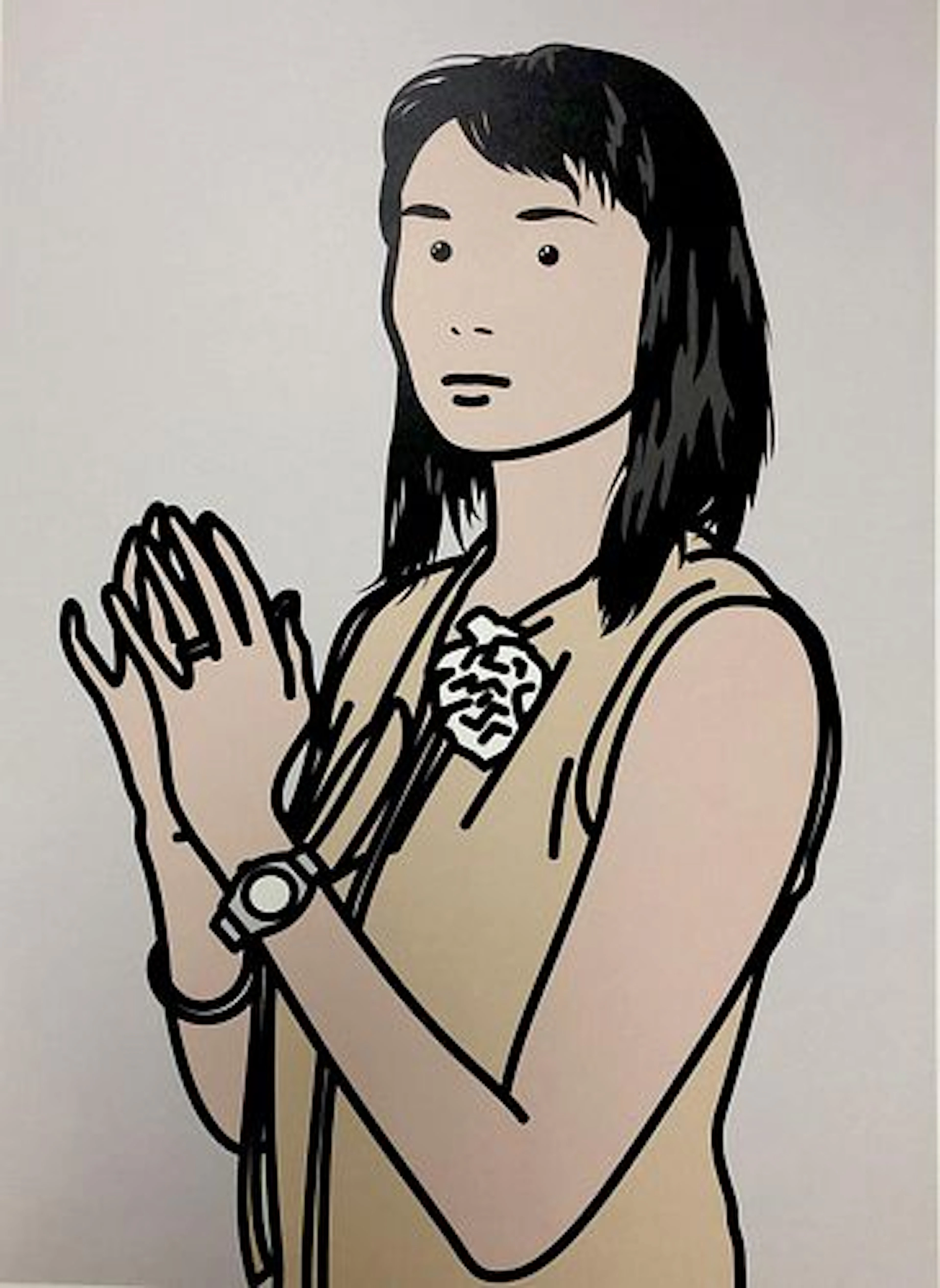 Julian Opie - Hijri with hands together