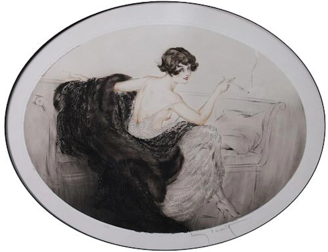 Louis Icart - Lounging