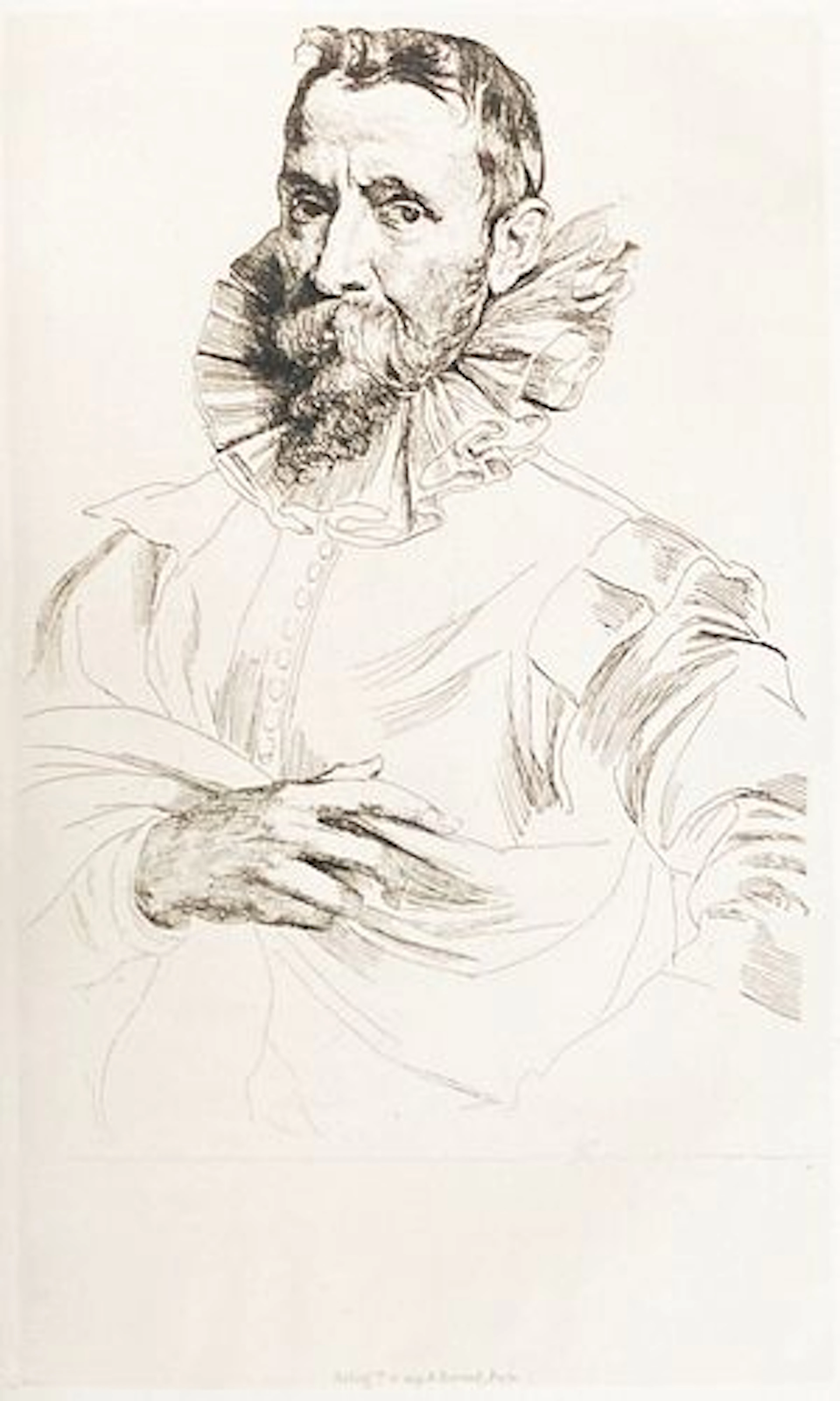 Anthony Van Dyck - Portrait of Jan Brueghel