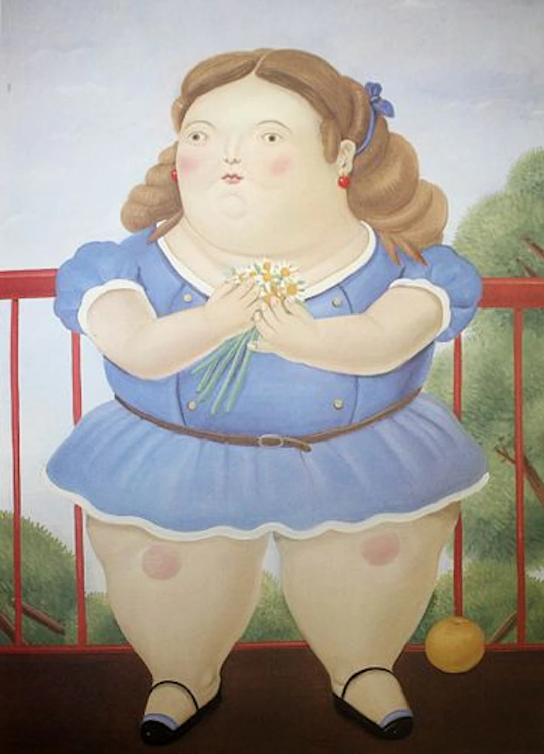 Fernando Botero - Girl on a Balcony