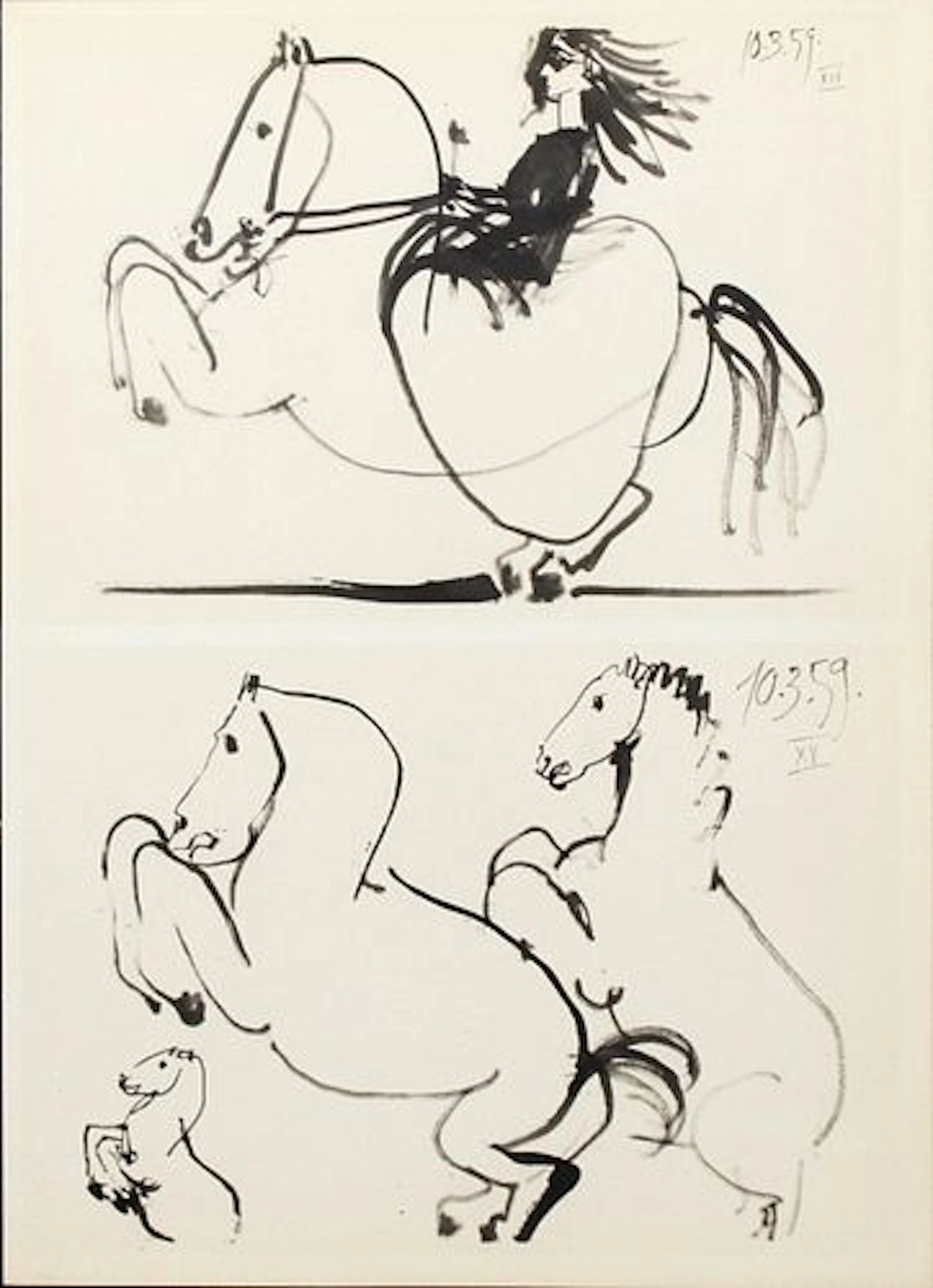 Pablo Picasso (After)- Untitled (10.3.59 XIV & XV)