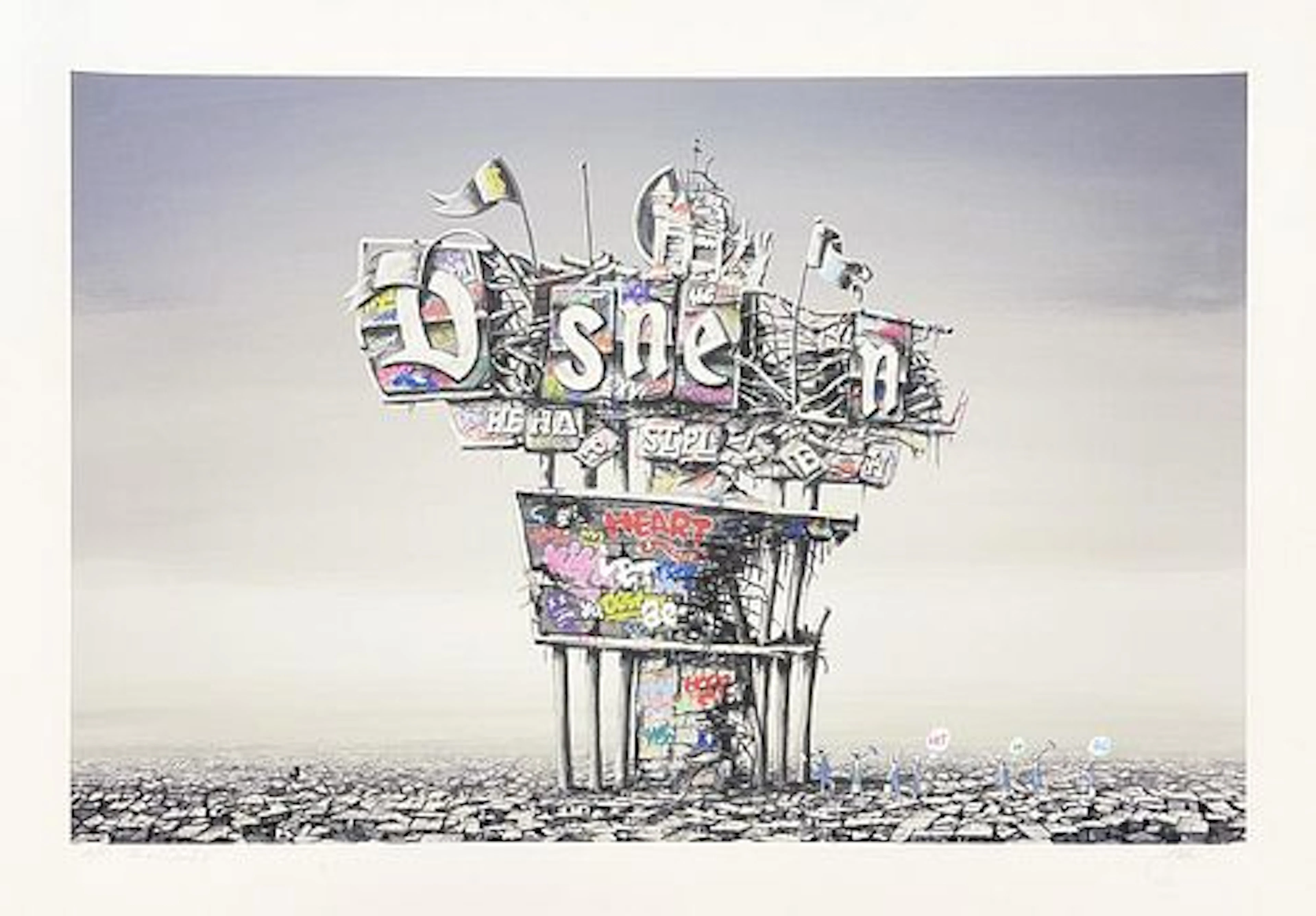 Jeff Gillette x Roamcouch - Ruined Sign (Hand-Embellished)