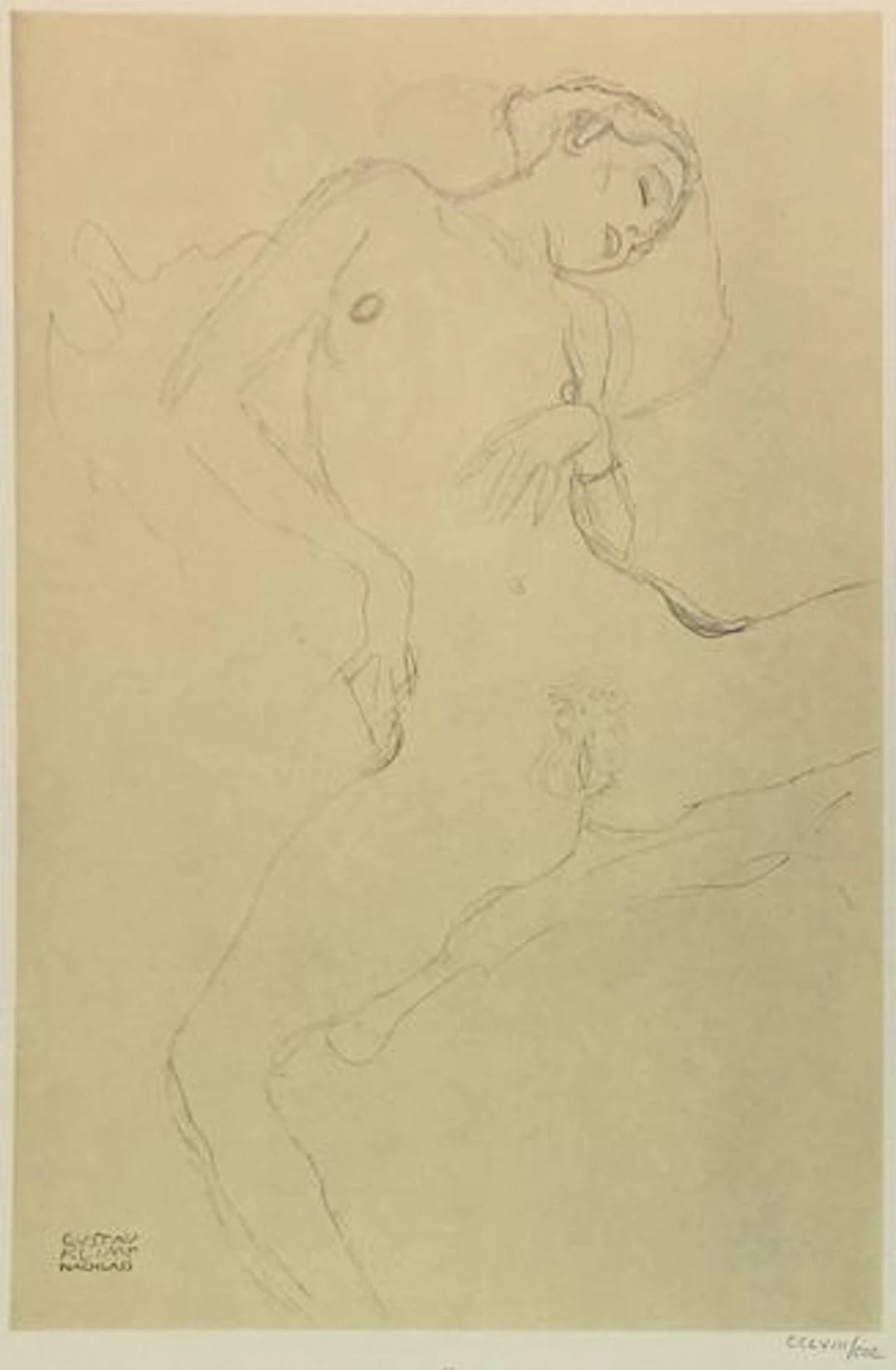 Gustav Klimt (After) - Study for the Bride (Figure on the Right)