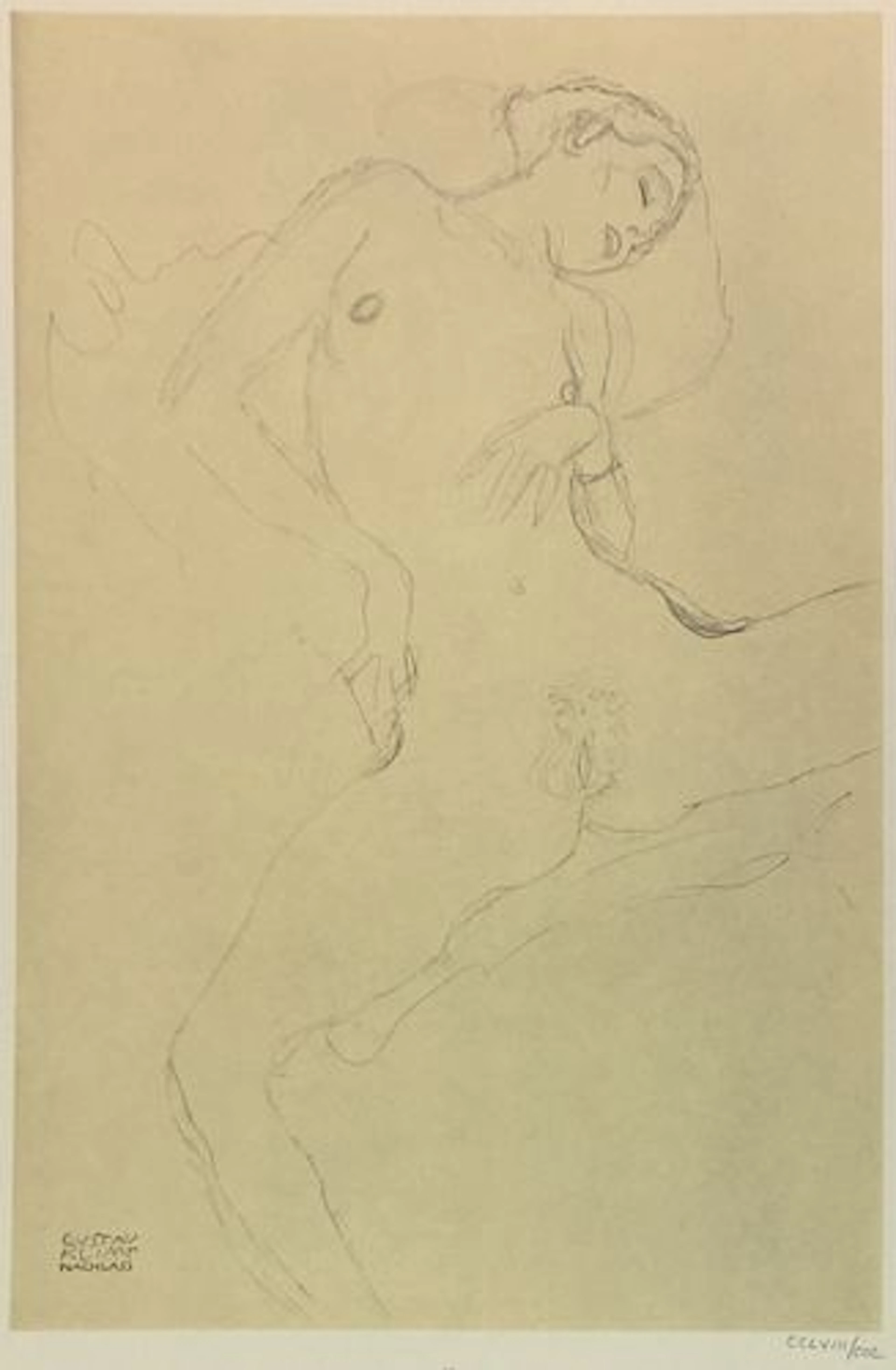 Gustav Klimt (After) - Study for the Bride (Figure on the Right)
