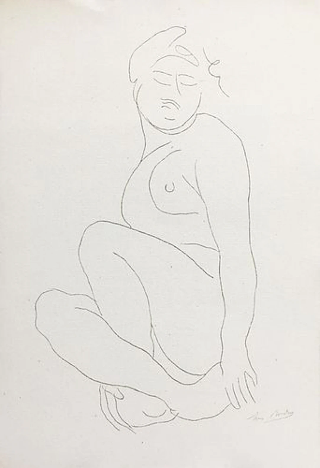 Auguste Rodin - Untitled XIV from Elegies Amoureuses d'Ovide