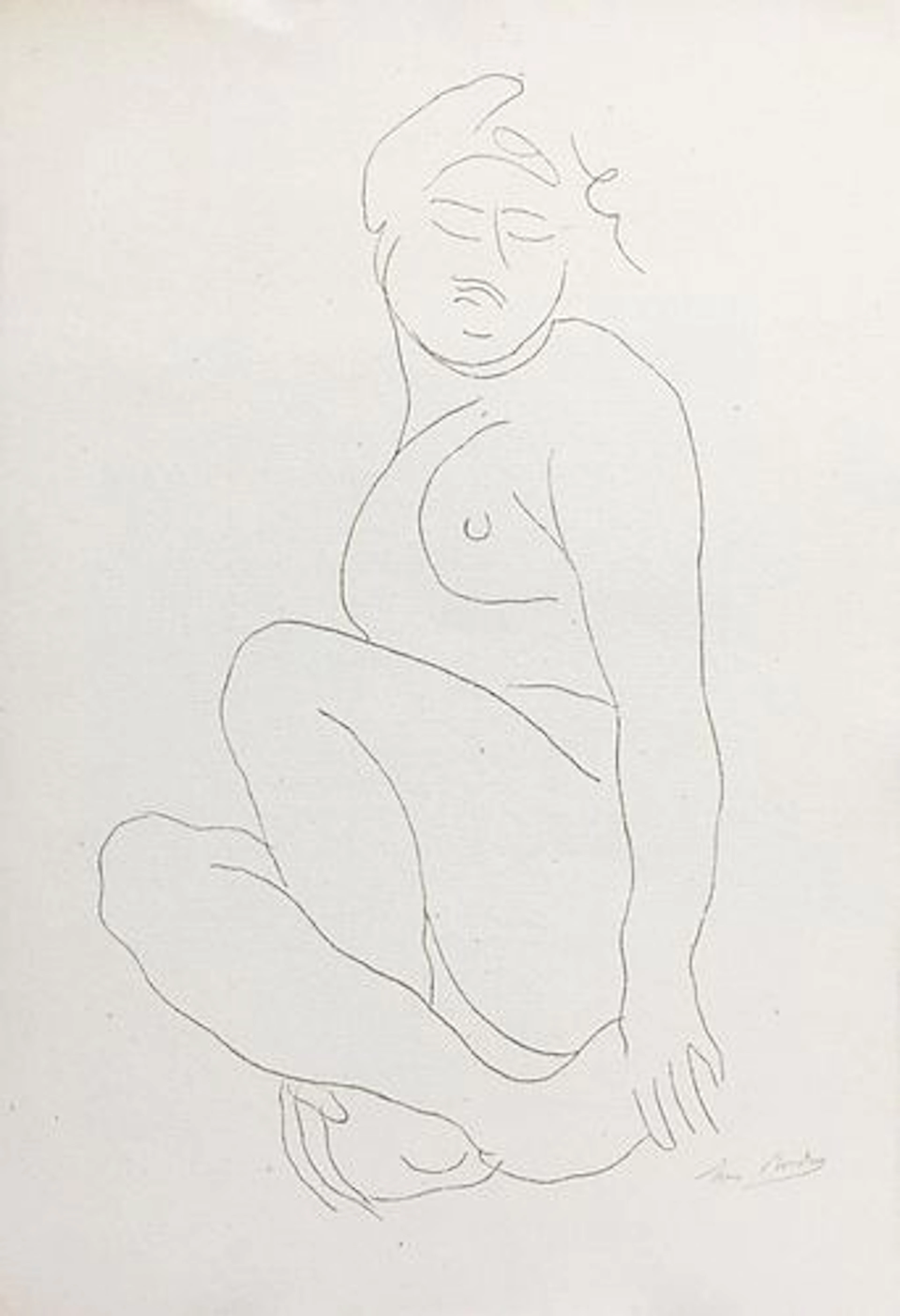 Auguste Rodin - Untitled XIV from Elegies Amoureuses d'Ovide