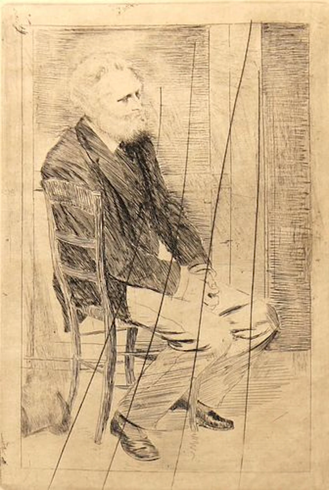 Edgar Degas - Manet Seated Turned to the Right