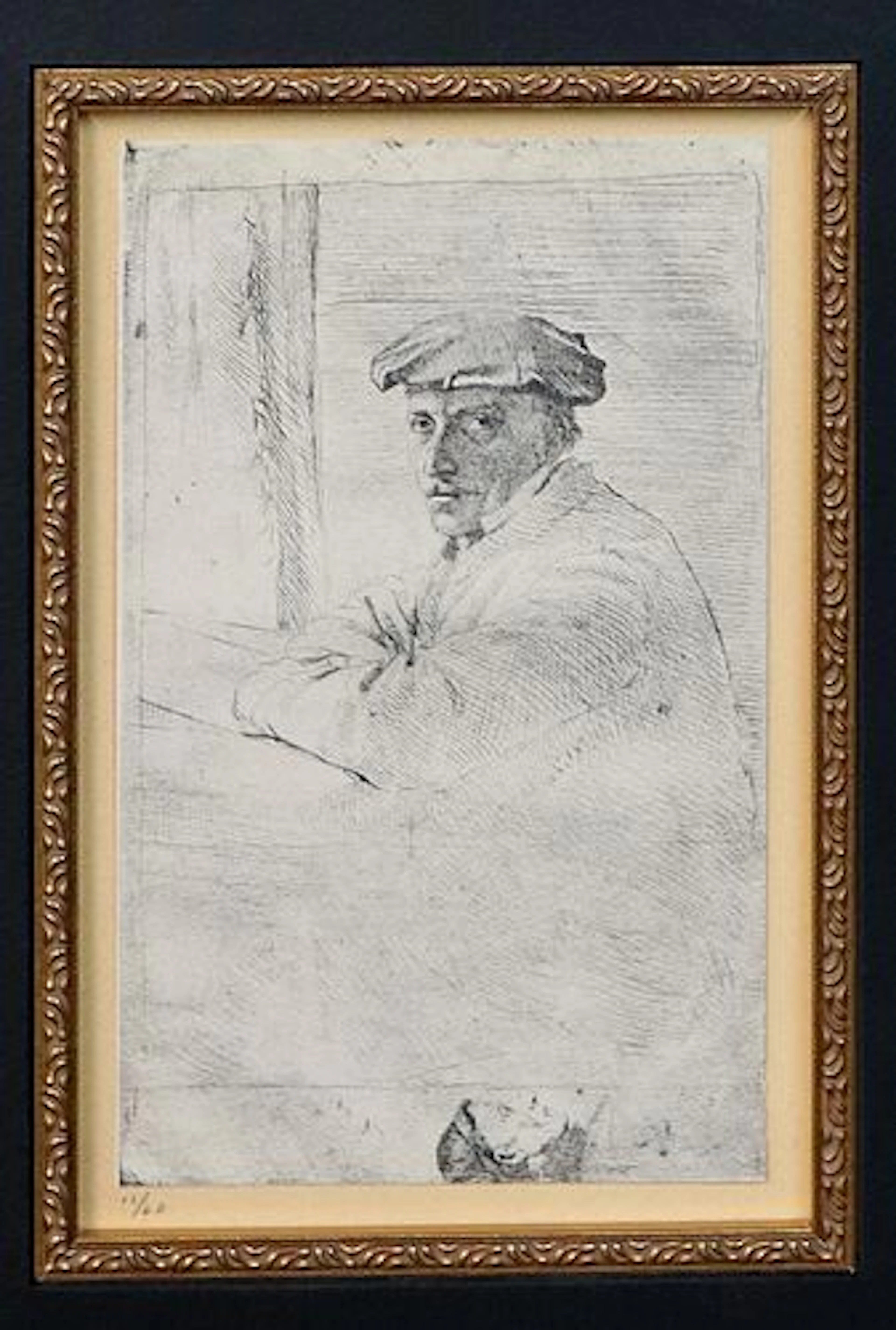 Edgar Degas (after) - Portrait of the Engraver Joseph 1919
